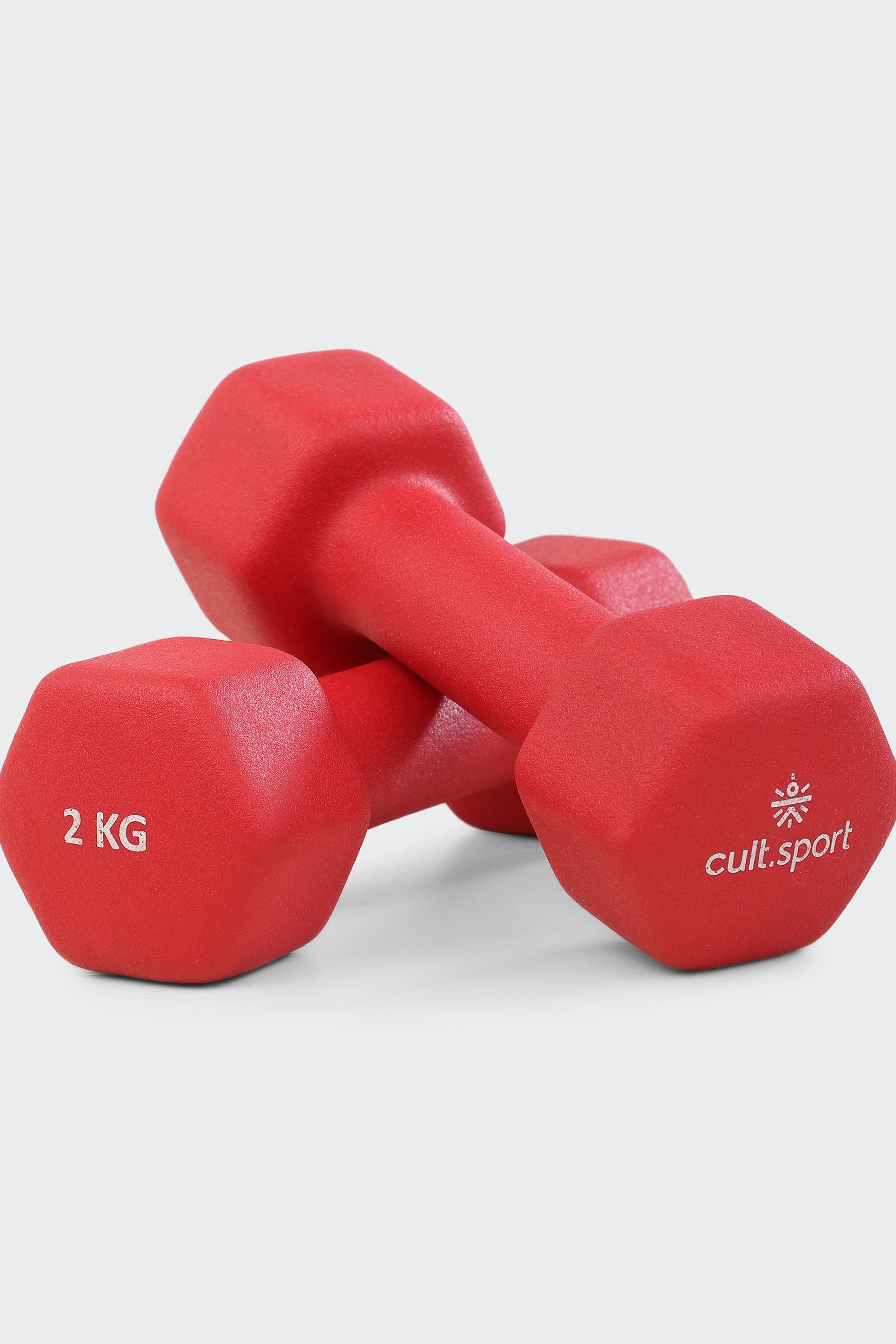 Cult 2KGx2 Neoprene Dumbbells For Home & Gym Exercises (Red)