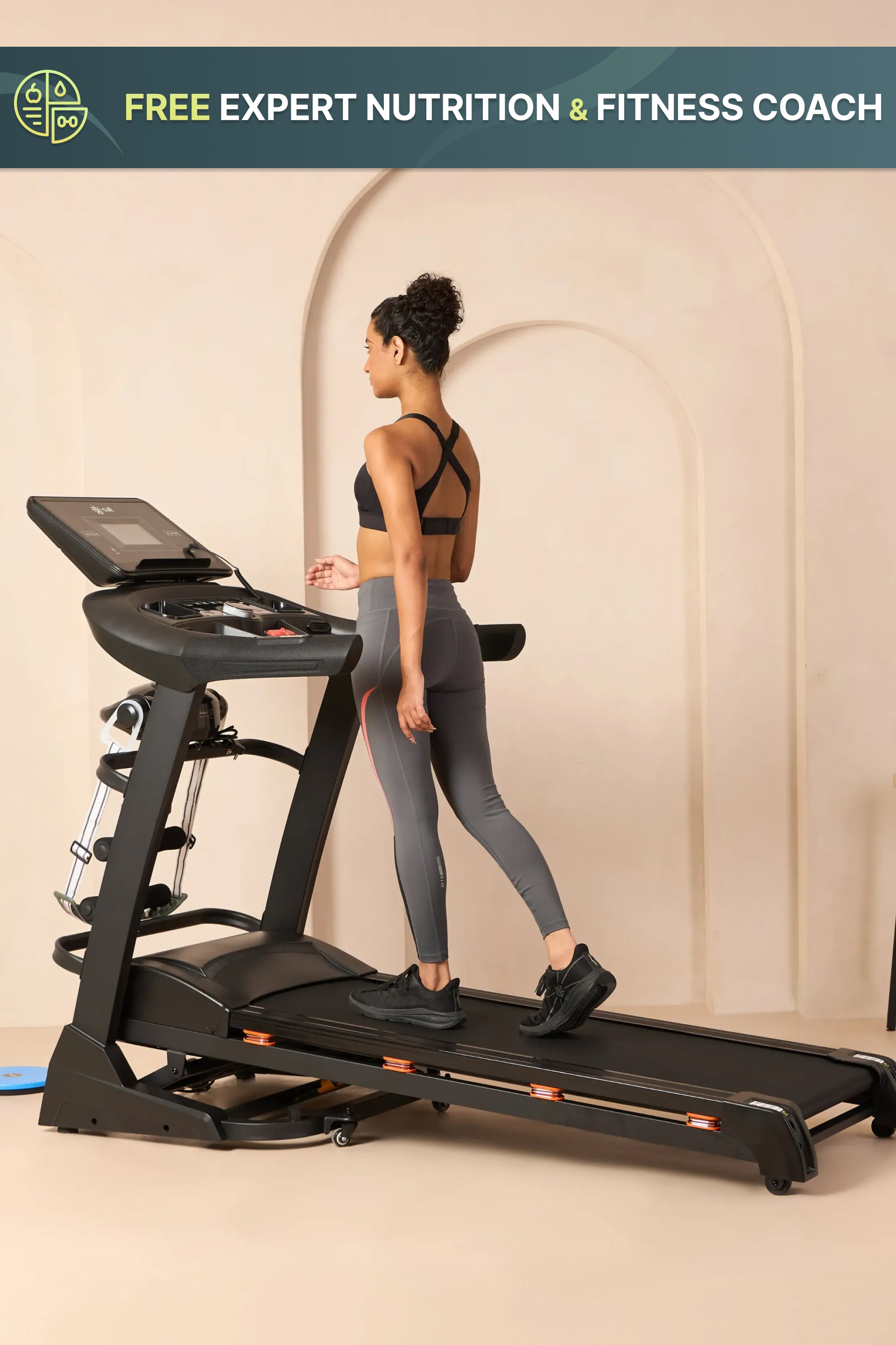 Cultrun M6 Nova 6 HP Peak Treadmill | 15-level Auto-Incline & Massager | Max Weight-140kg | Max Speed-18kmph (with 6 Months Extended Warranty)