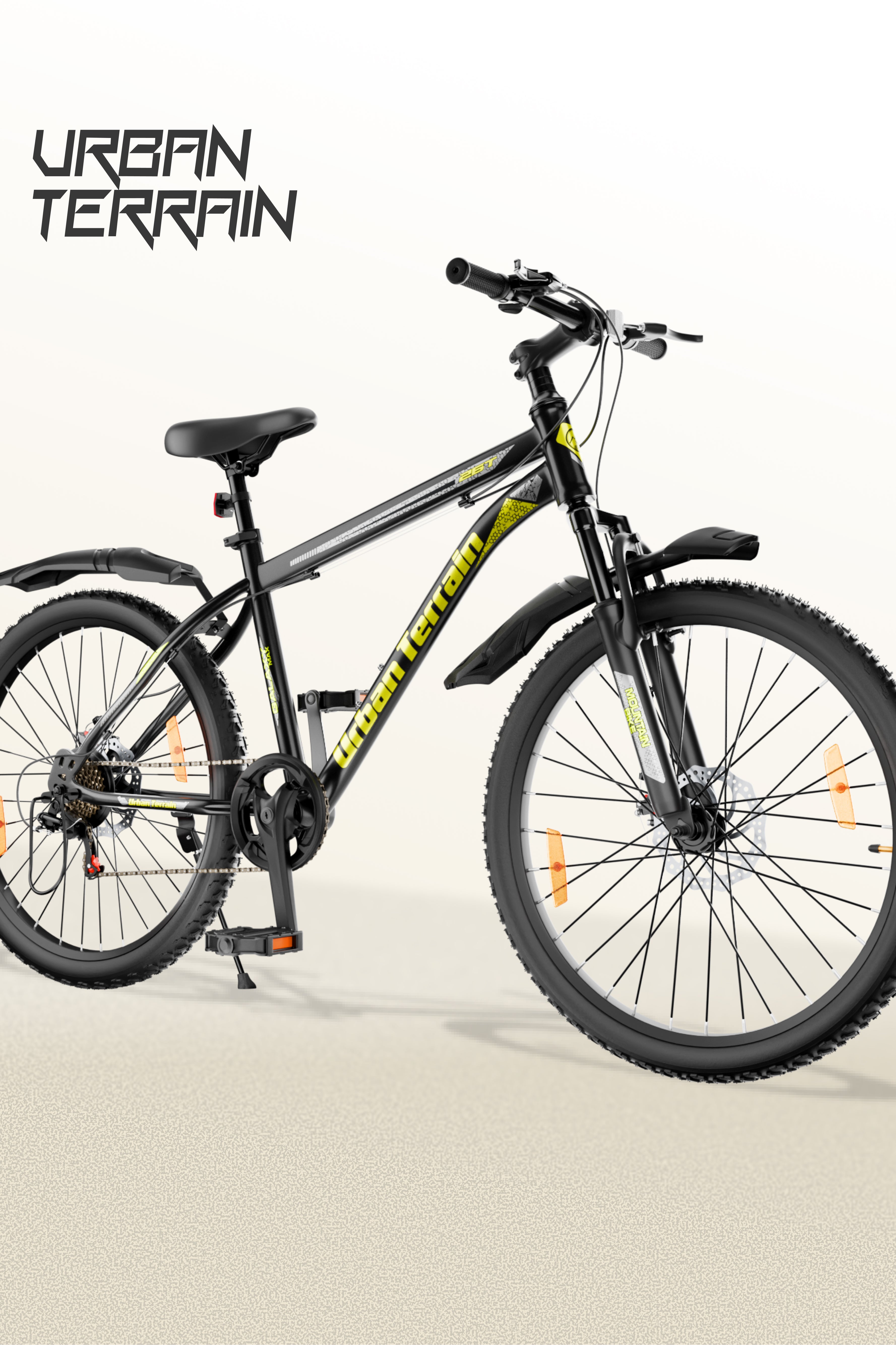 Galaxy Max Mountain Bike Steel 7 Speed Cycle 26 inch Tyre, Green With Front Suspension, Single Wall Rim and Dual Disc Brakes Ideal For 5 ft to 5.7 ft, Free Trainer Sessions and Cycling Event