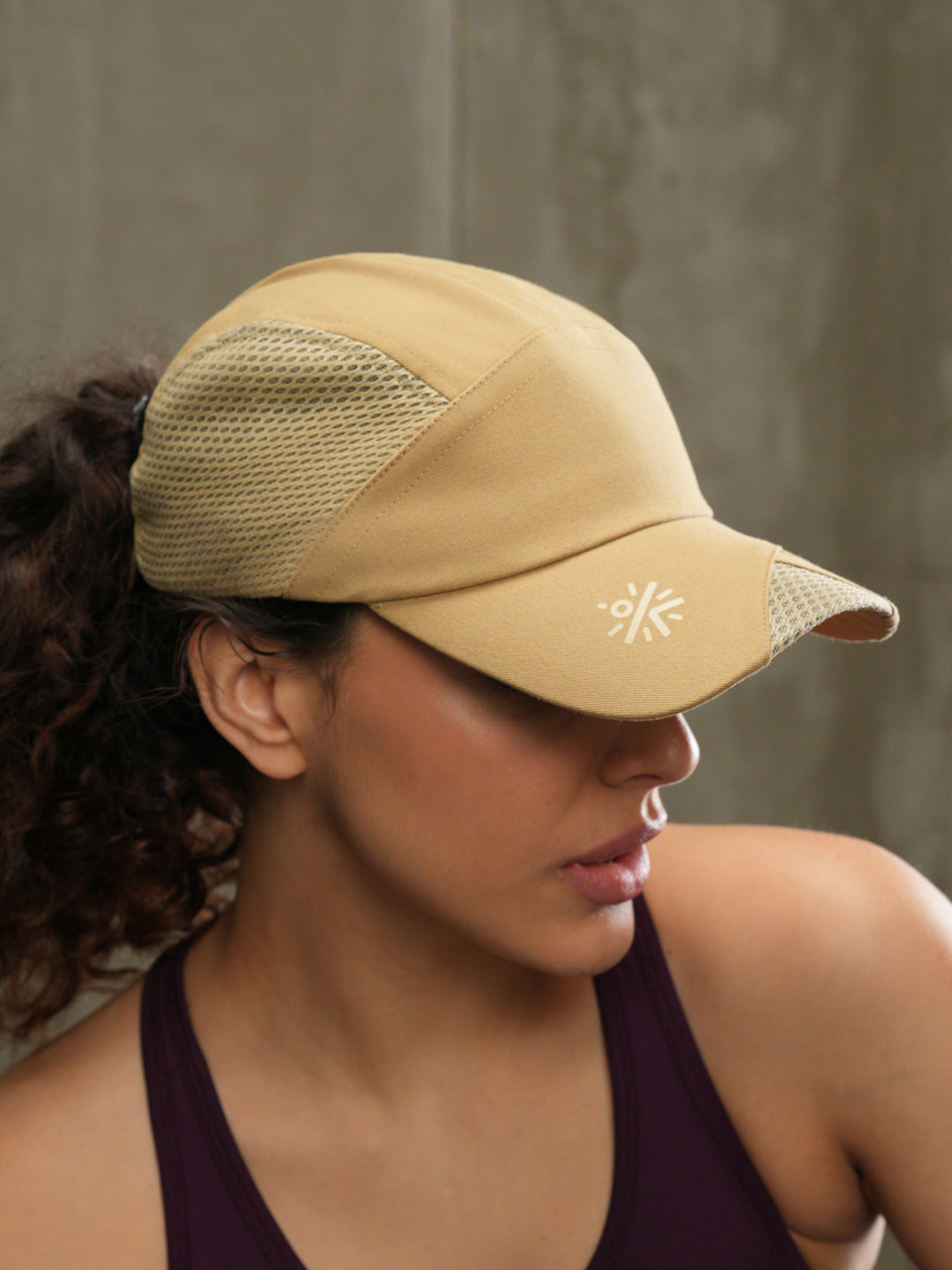cult Cap With Mesh Beige- Unisex Adjustable Cap for Men & Women