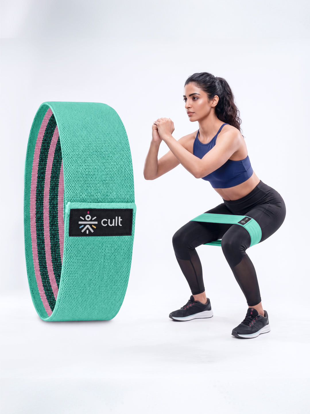 Cult Hip Band Pack of 1 - Workout Band | Medium Resistance (25–35 kg) Green