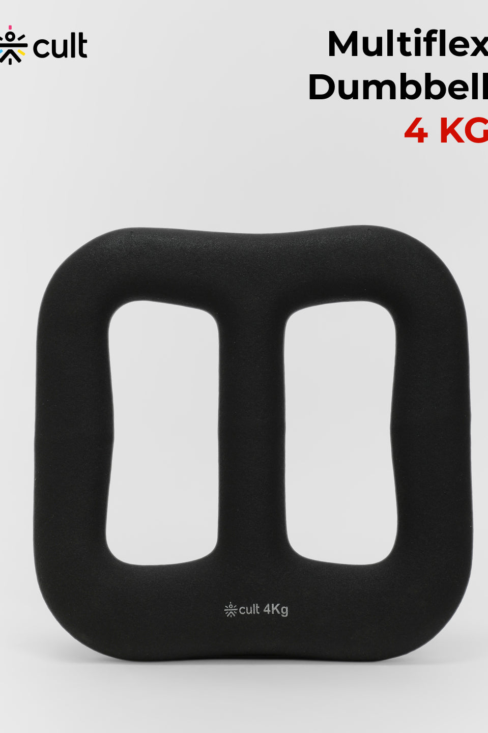 Cult MultiFlex 4KG 3-in-1 Neoprene Coated Weight | Use as Kettlebell, Dumbbell & Weight Plate | Ideal for Full Body Workouts