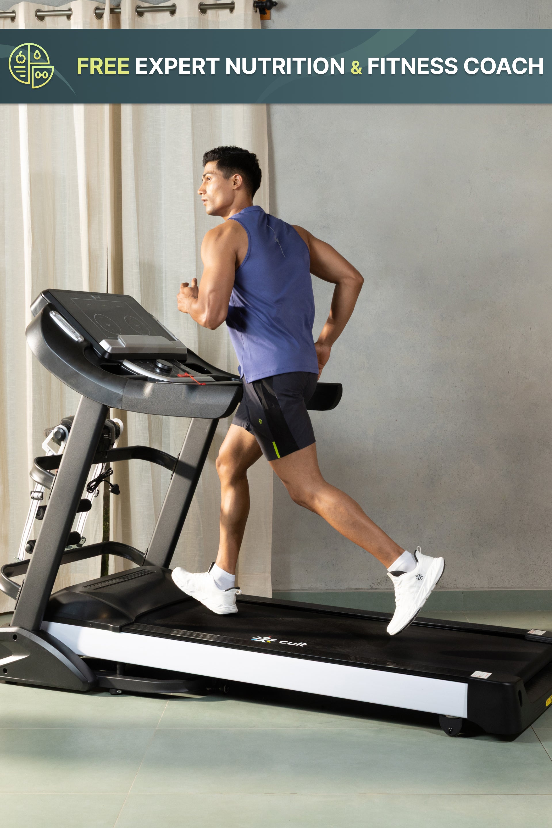 Smartrun Davie 7 HP Peak Treadmill | 15-level Auto-Incline & Massager | Max Weight-150kg | Max Speed-20kmph (with 6 Months Extended Warranty)