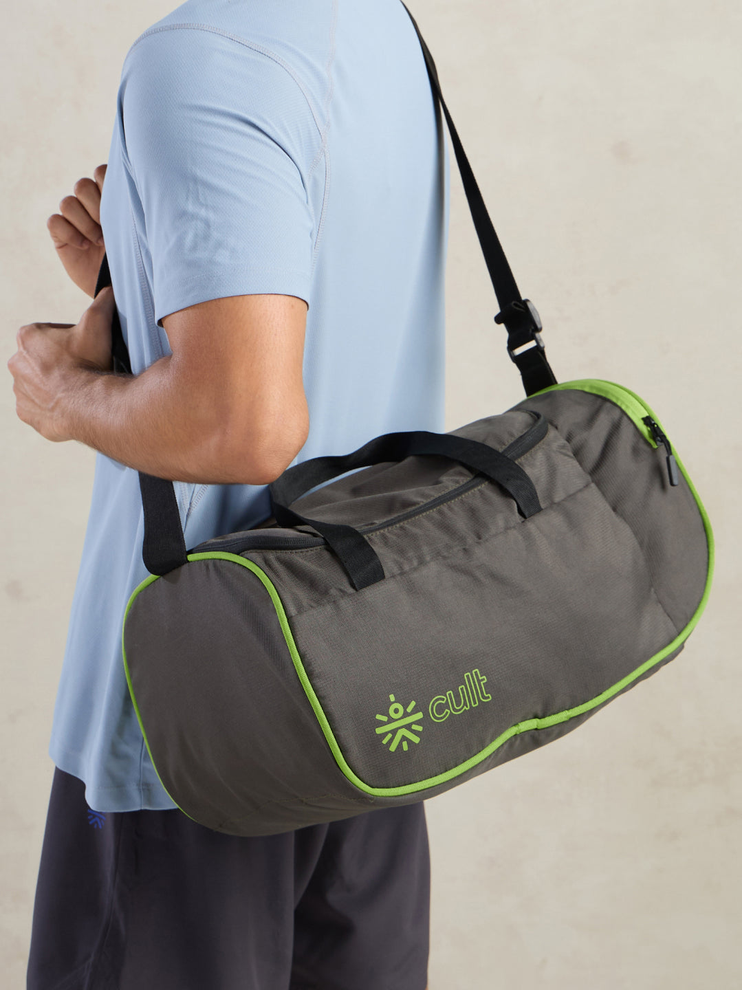 Foldable Duffle Bag 25L with Adjustable Strap Olive