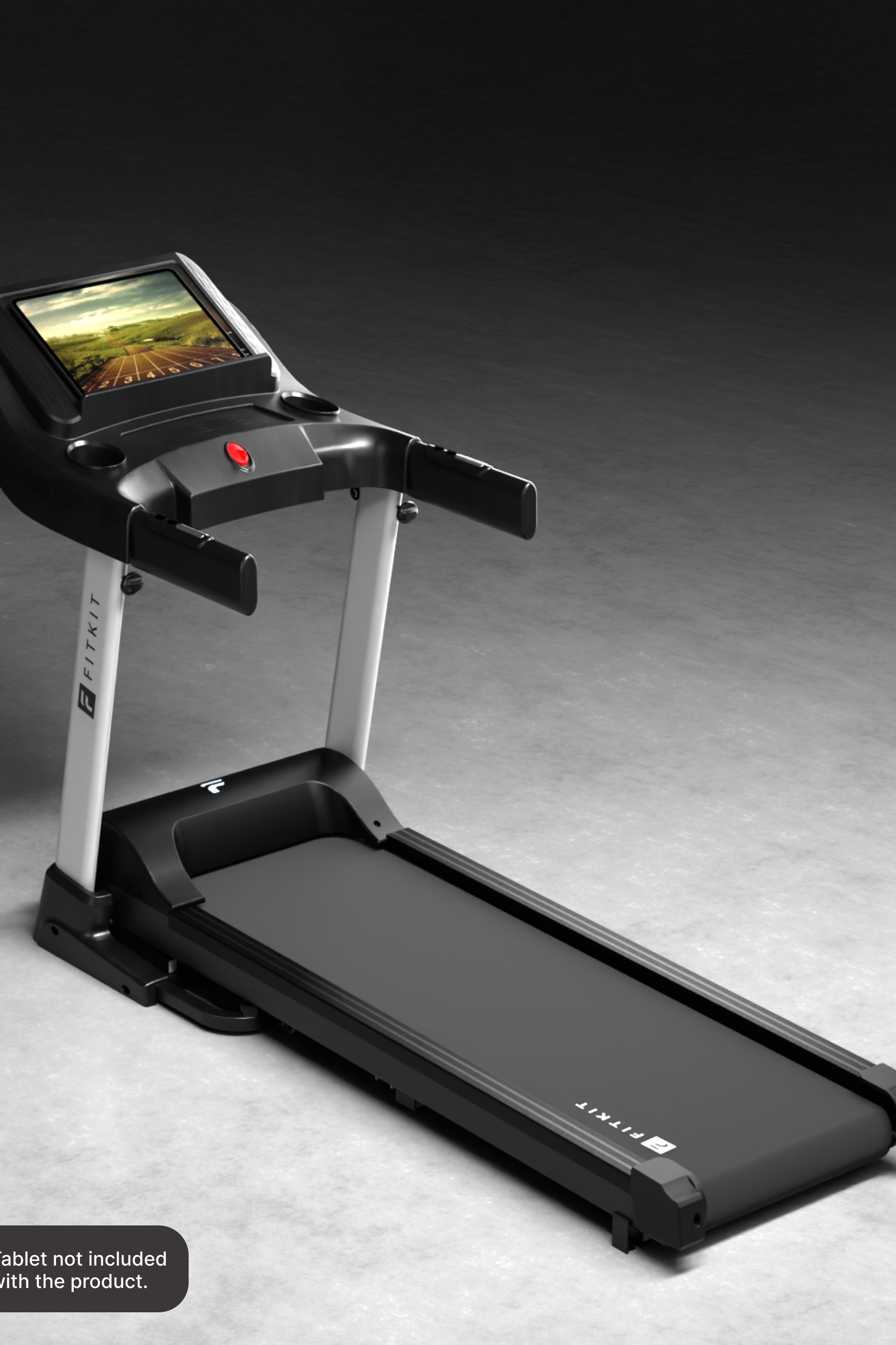 Fitkit by Cult FT100 Smart Incline Motorised Treadmill | 3HP BLDC Motor | 110kg Capacity | 15-Level Auto Incline | 12 km/hr Speed | Foldable & Easy-Move Wheels | 12 Preset Workout | Ideal for Home Use