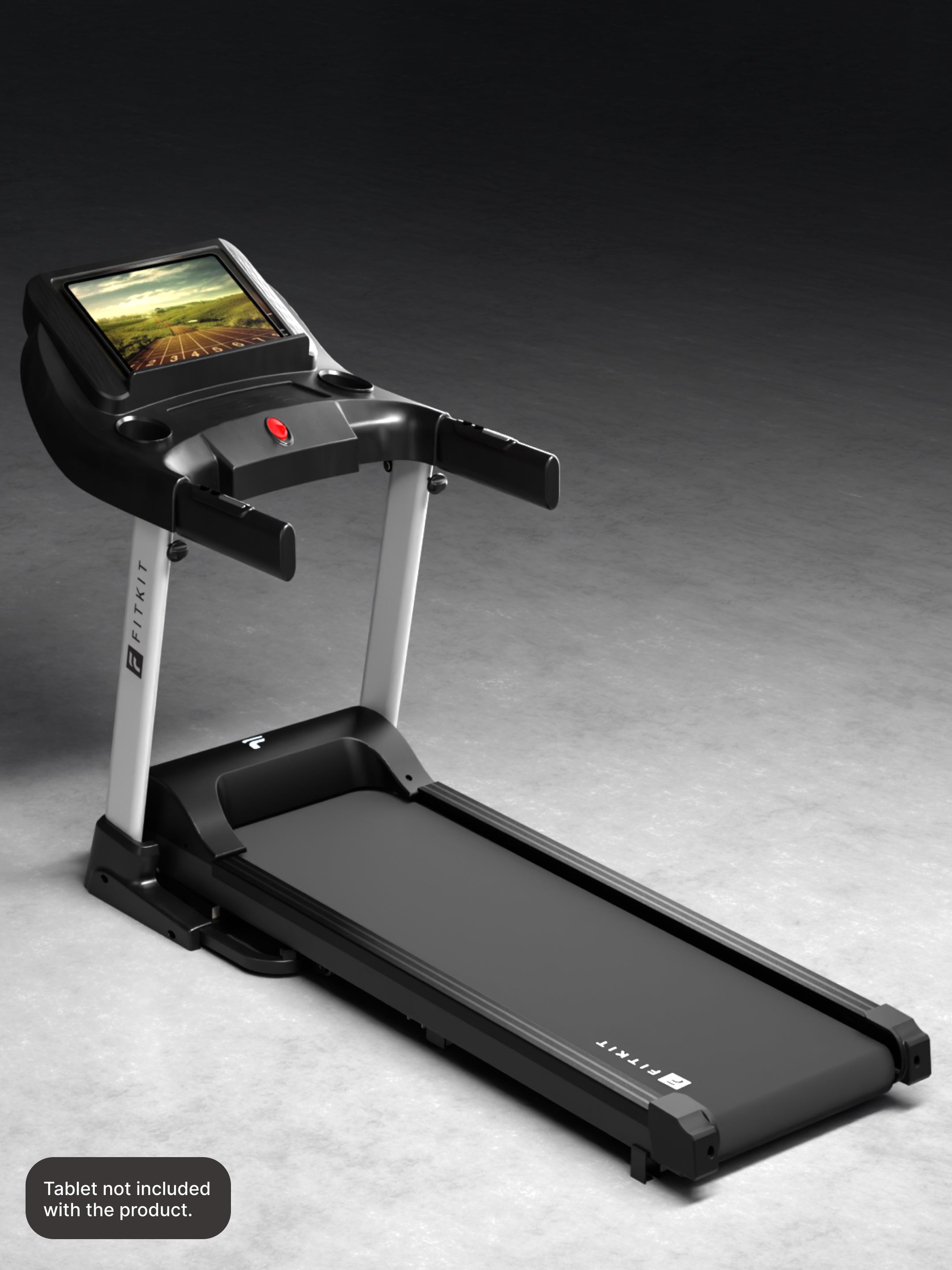 Fitkit by Cult FT100 Smart Incline Motorised Treadmill | 3HP BLDC Motor | 110kg Capacity | 15-Level Auto Incline | 12 km/hr Speed | Foldable & Easy-Move Wheels | 12 Preset Workout | Ideal for Home Use