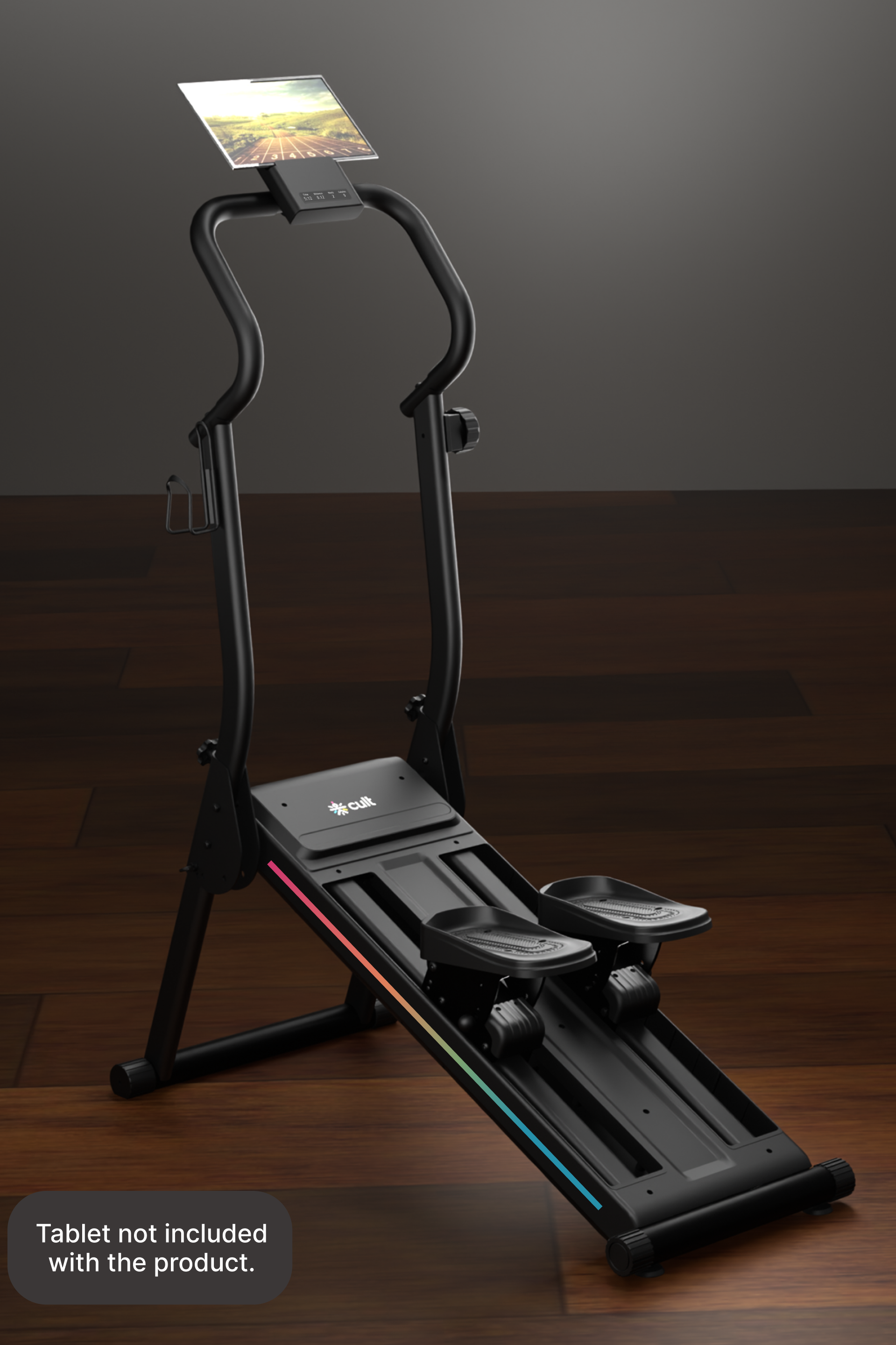 Cult Ever Climb Climber Machine | 150 kg Max Weight | 8-Level Magnetic Resistance | 3-Level Incline & Pedal Inclination | Foldable with Wheels | LED Display & Tablet Holder | Ideal for Home use