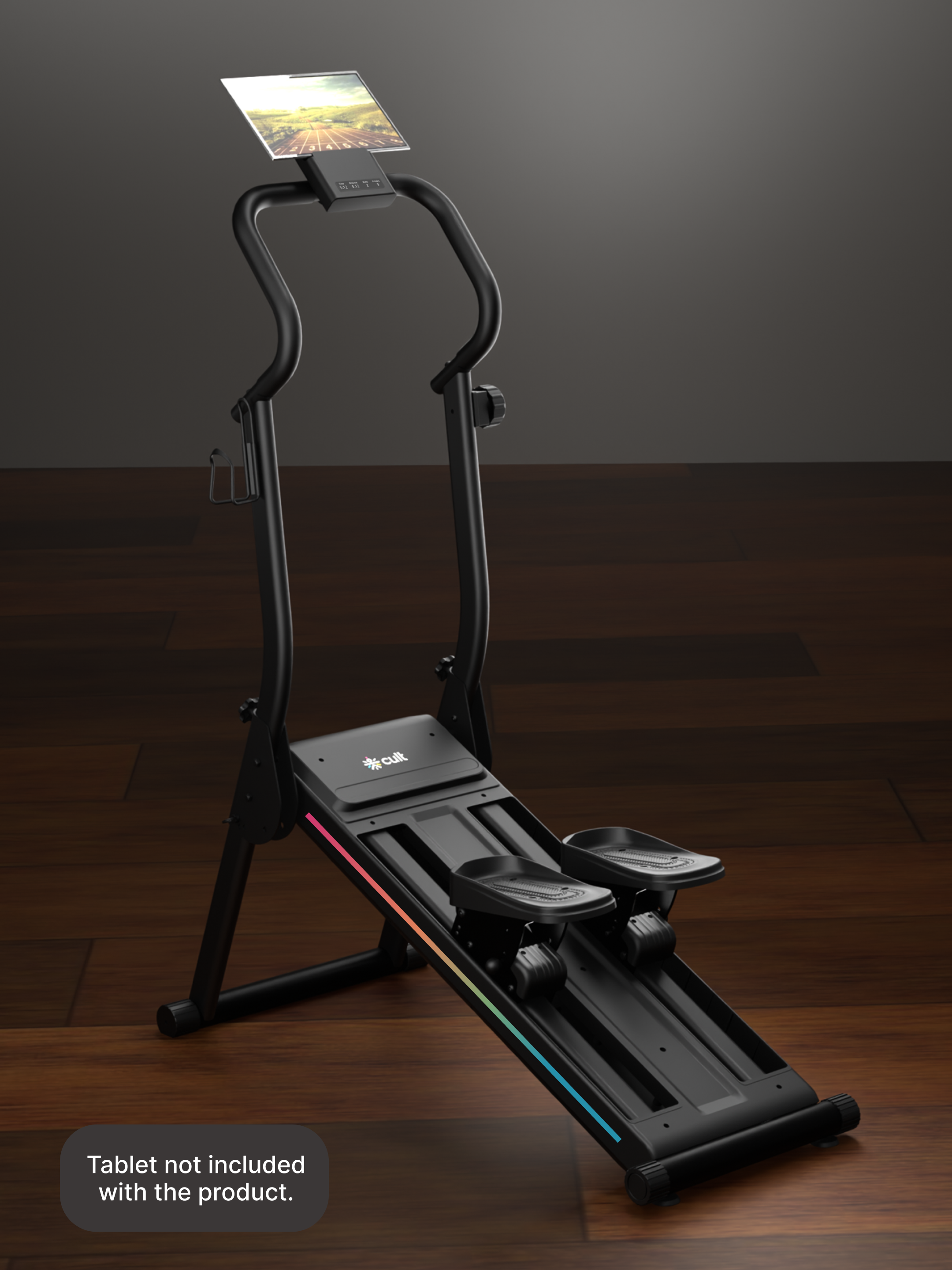 Cult Ever Climb Climber Machine | 150 kg Max Weight | 8-Level Magnetic Resistance | 3-Level Incline & Pedal Inclination | Foldable with Wheels | LED Display & Tablet Holder | Ideal for Home use