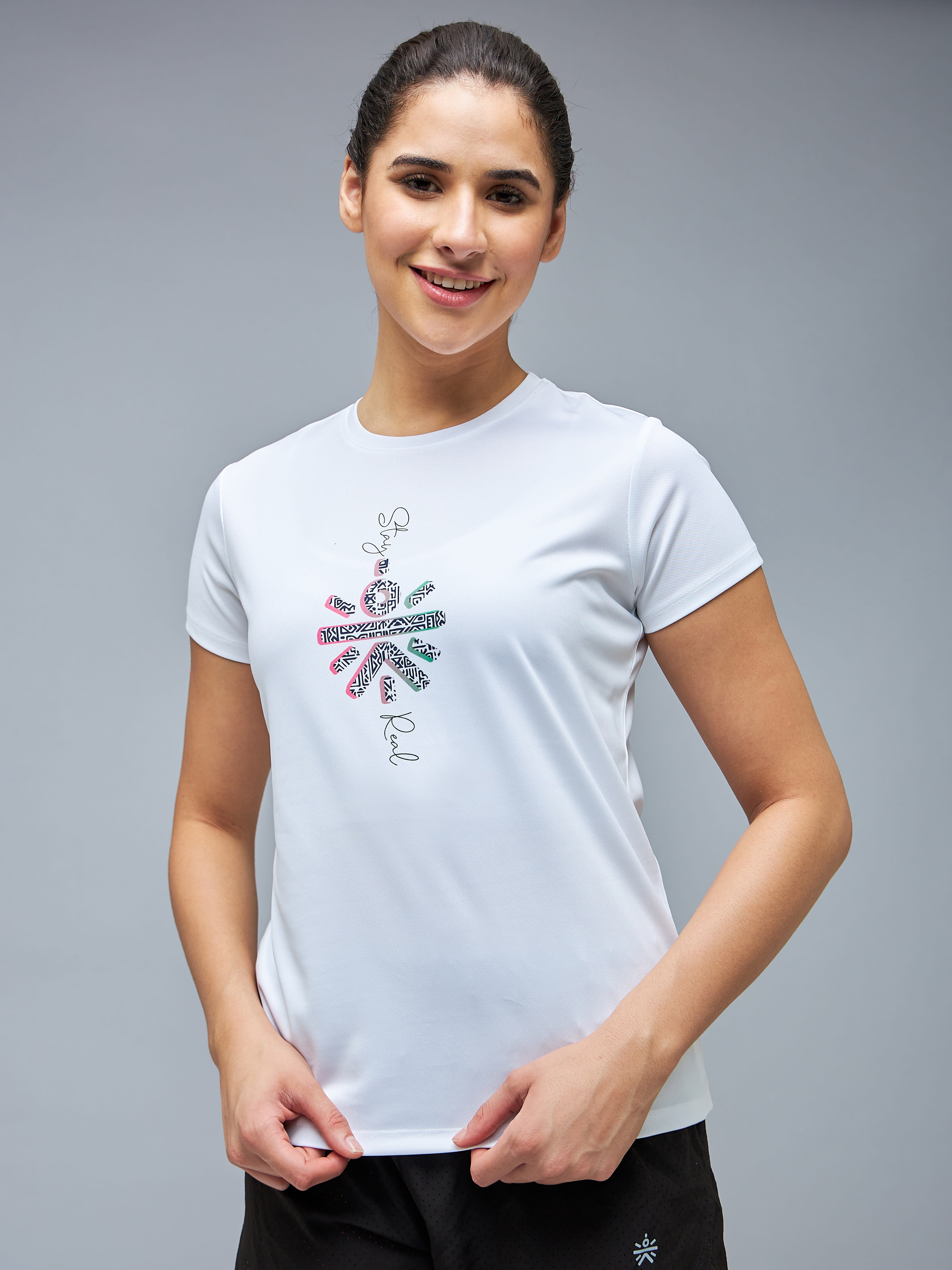 Graphic Print Workout T-shirt