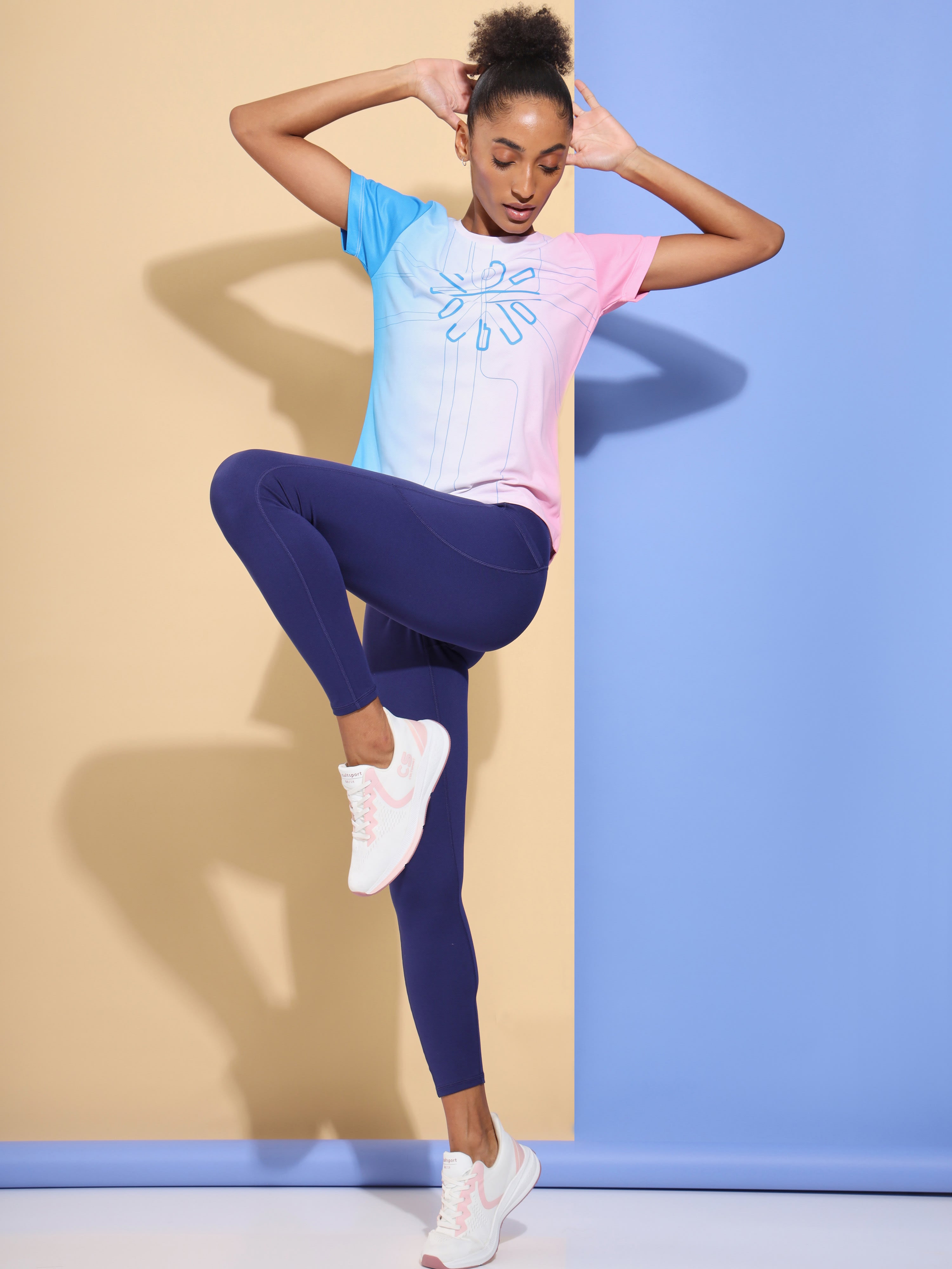 AbsoluteFit Essential Navy Tights With Pockets