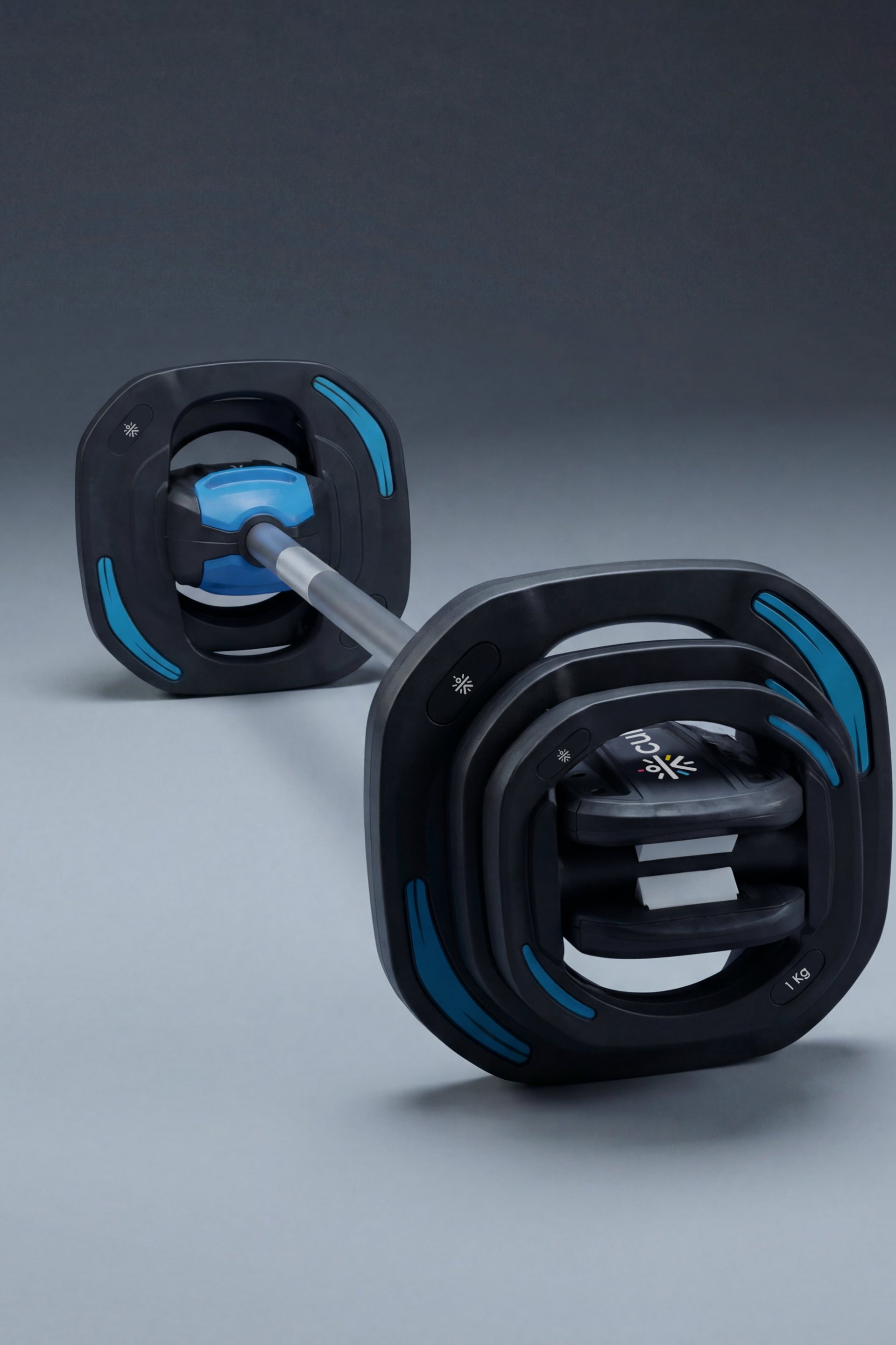 Cult Smartbar 20 Kg Adjustable Barbell with 3 pairs of Multi-grip weight plates, 2-in-1 use as free weights dumbbells & Barbell rod | Perfect for Home Strength Training