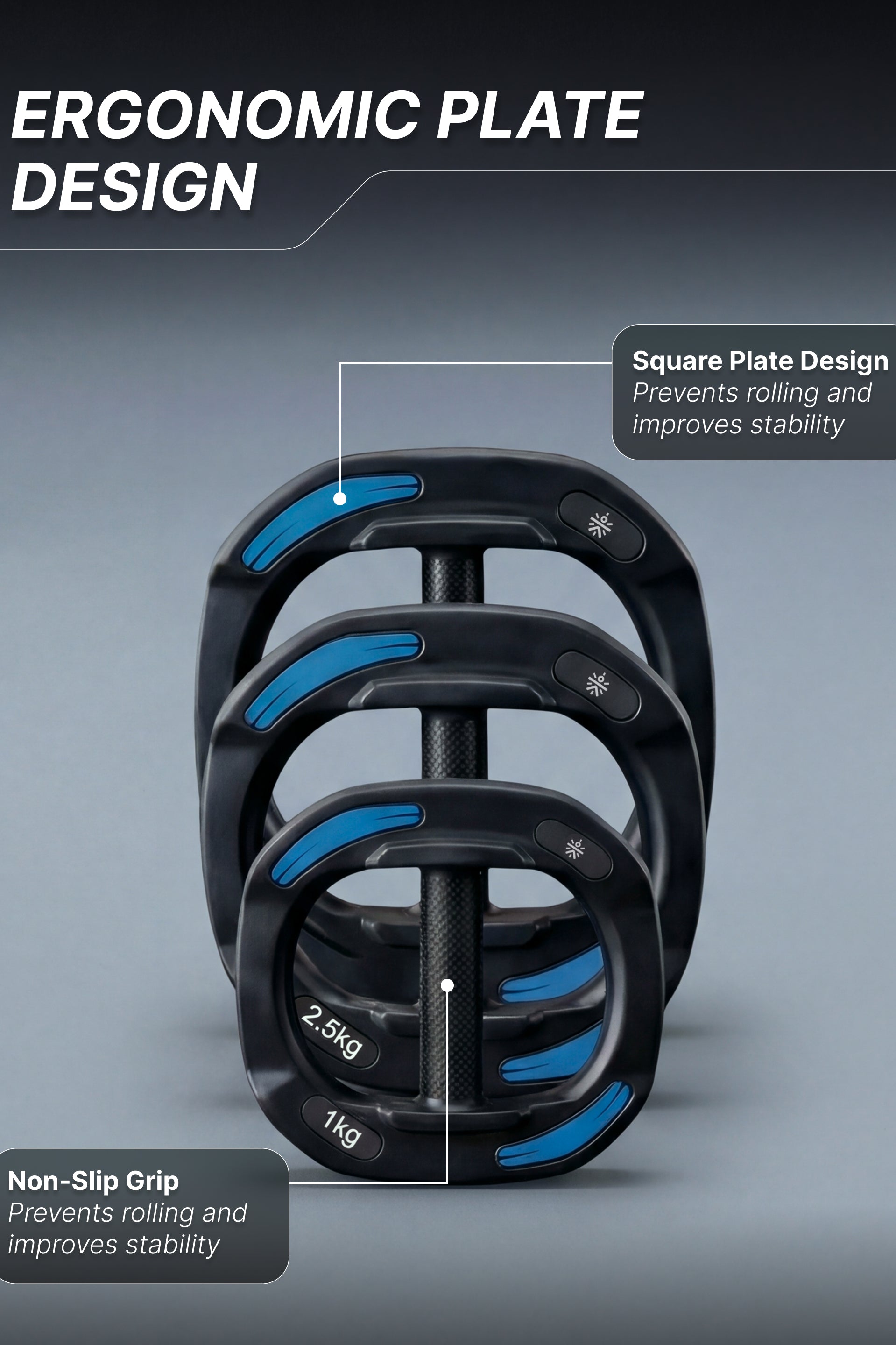 Cult Smartbar 20 Kg Adjustable Barbell with 3 pairs of Multi-grip weight plates, 2-in-1 use as free weights dumbbells & Barbell rod | Perfect for Home Strength Training