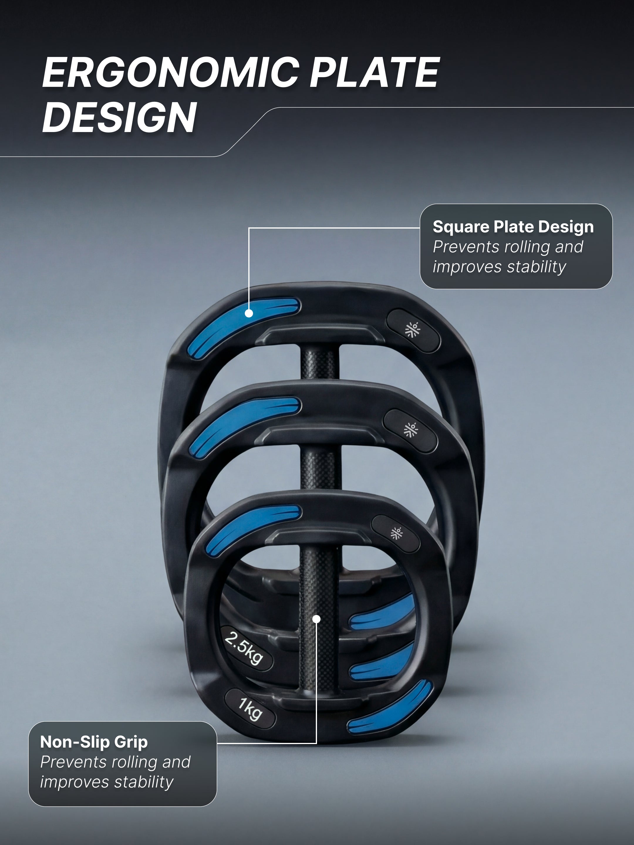 Cult Smartbar 20 Kg Adjustable Barbell with 3 pairs of Multi-grip weight plates, 2-in-1 use as free weights dumbbells & Barbell rod | Perfect for Home Strength Training