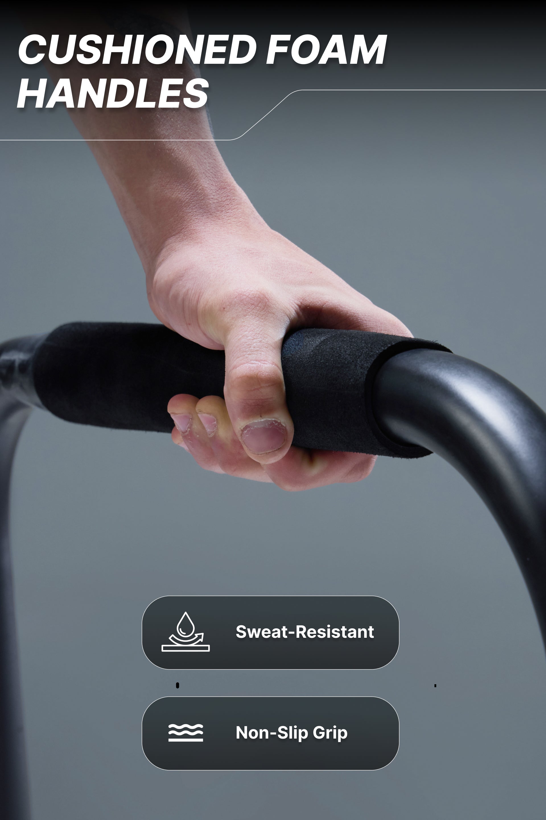 Cult Heavy-Duty Dip Bar for Strength Training | 150 kg Weight Capacity | Non-Slip handle Grips with Stable Leveling | Perfect for home Gym (with 6 months extended warranty)