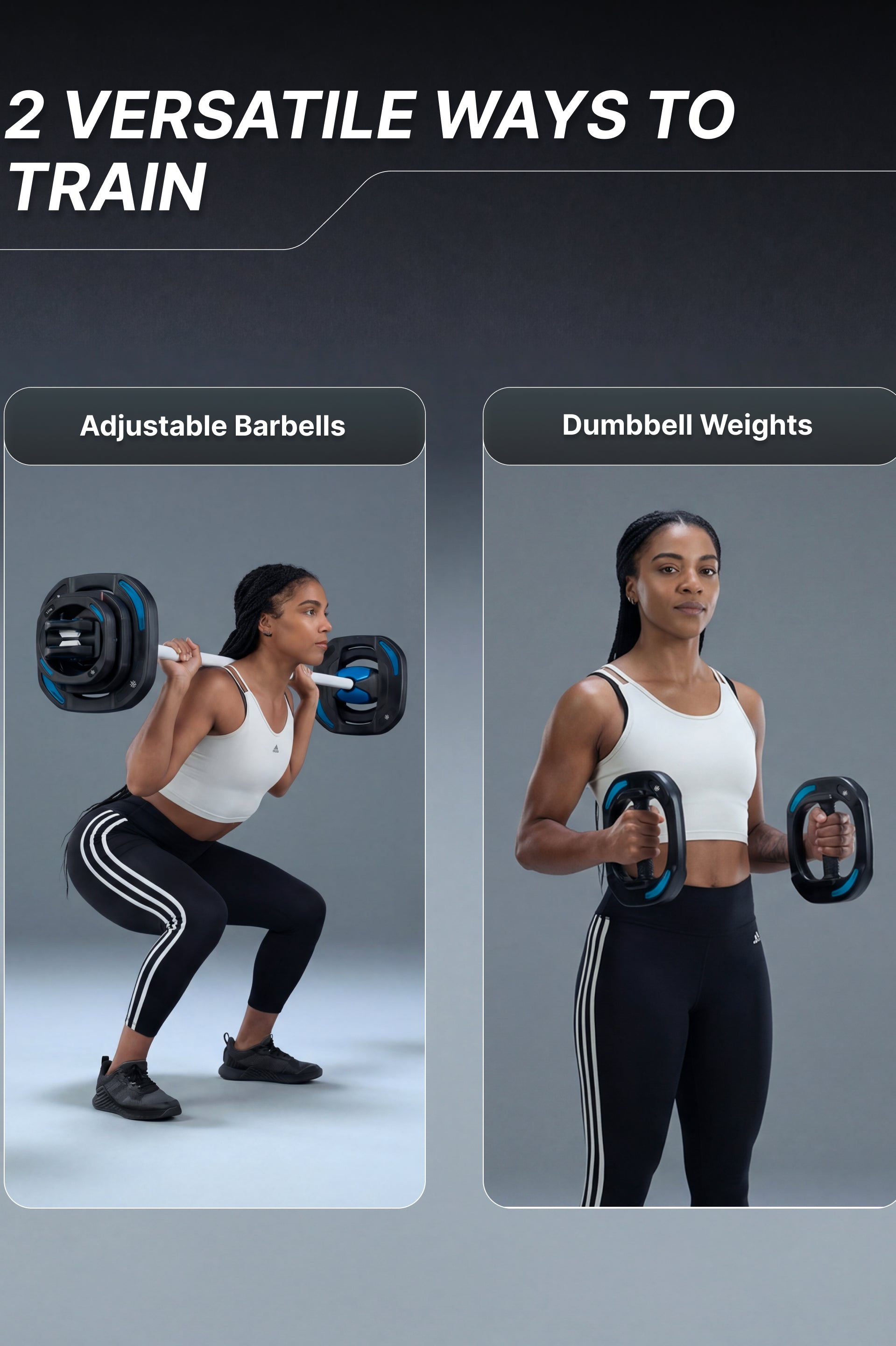 Cult Smartbar 20 Kg Adjustable Barbell with 3 pairs of Multi-grip weight plates, 2-in-1 use as free weights dumbbells & Barbell rod | Perfect for Home Strength Training