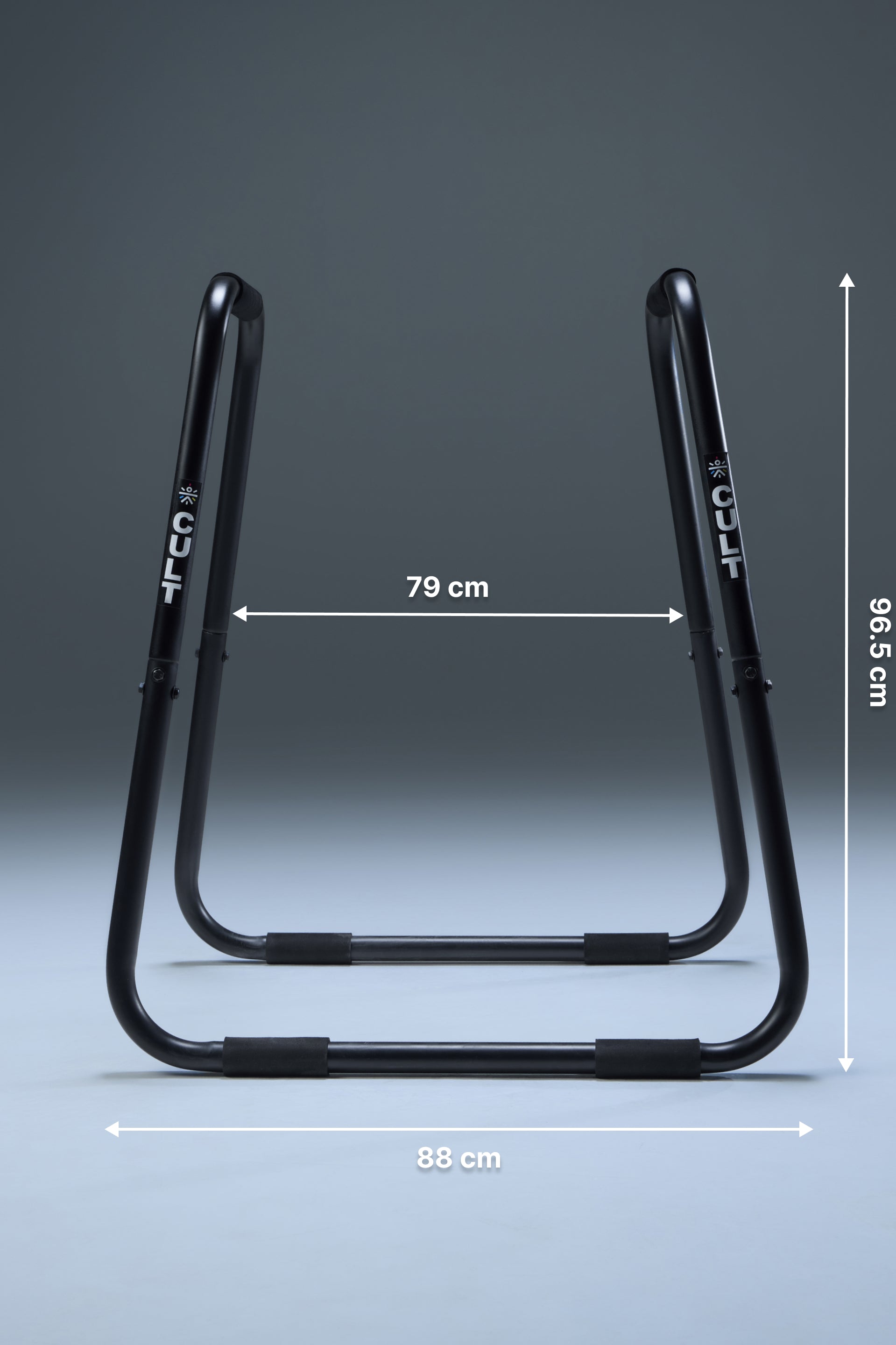 Cult Heavy-Duty Dip Bar for Strength Training | 150 kg Weight Capacity | Non-Slip handle Grips with Stable Leveling | Perfect for home Gym (with 6 months extended warranty)