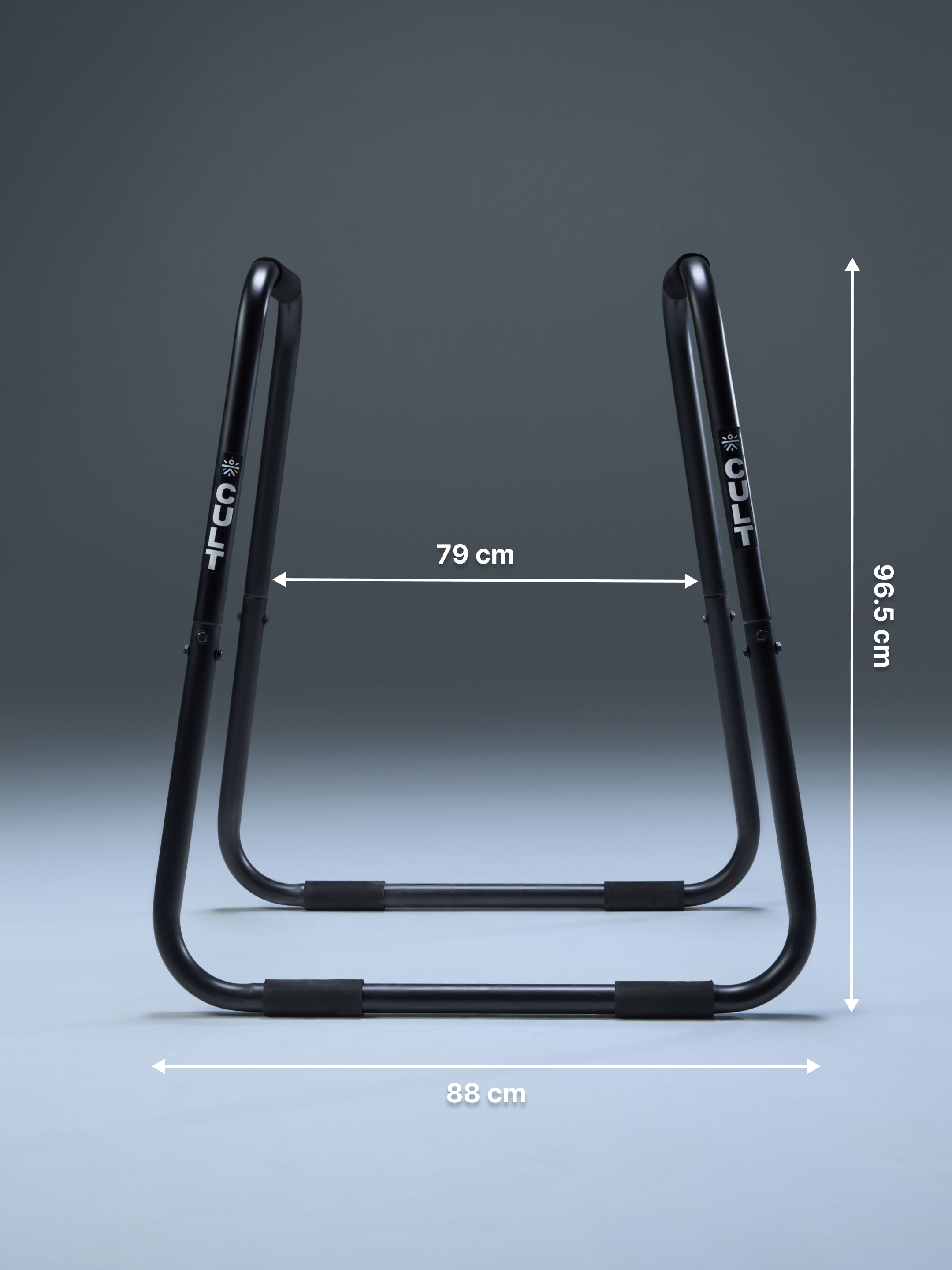 Cult Heavy-Duty Dip Bar for Strength Training | 150 kg Weight Capacity | Non-Slip handle Grips with Stable Leveling | Perfect for home Gym (with 6 months extended warranty)