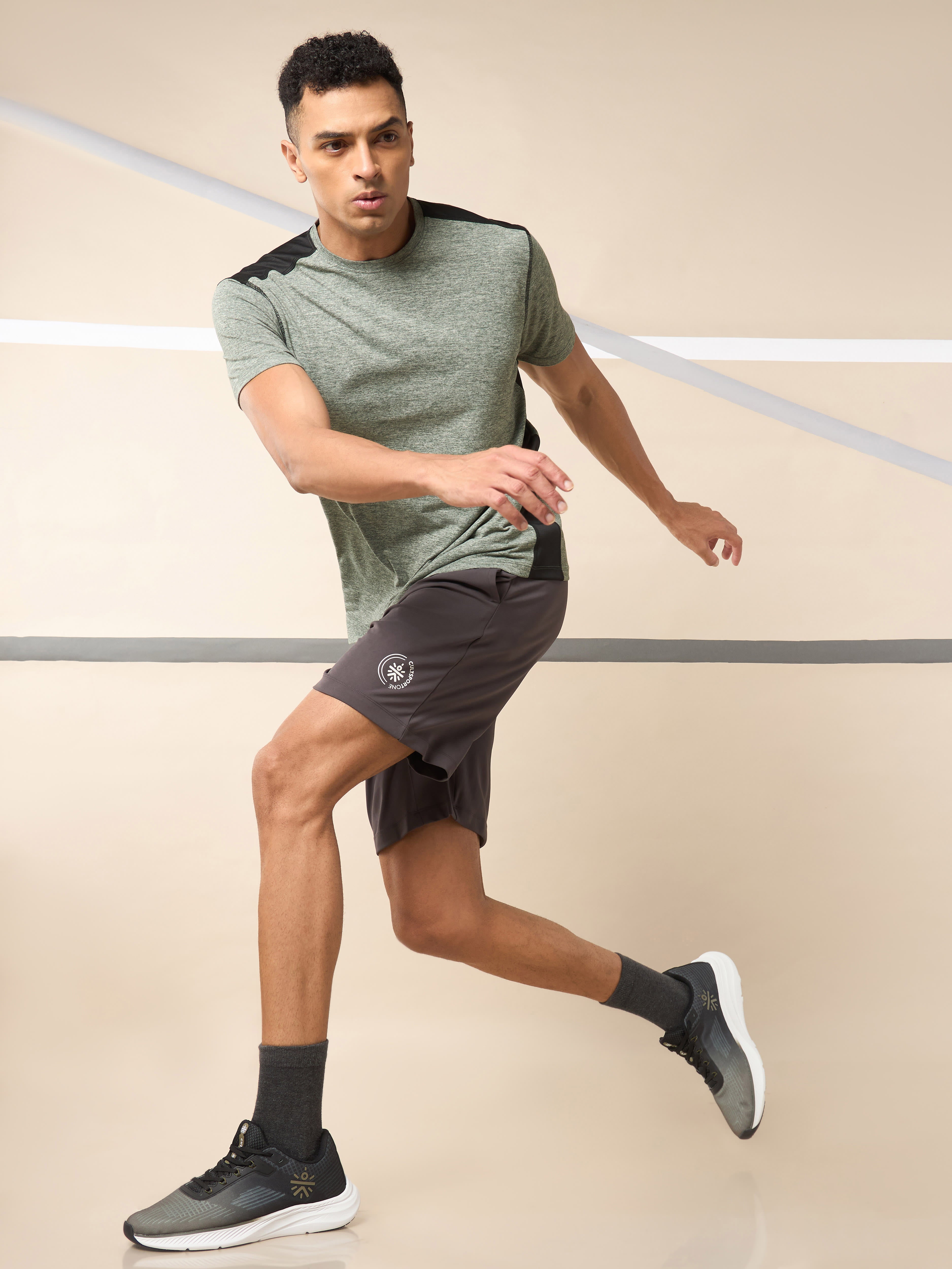 Men's Amp Up Performance Olive Comfortech T-shirt