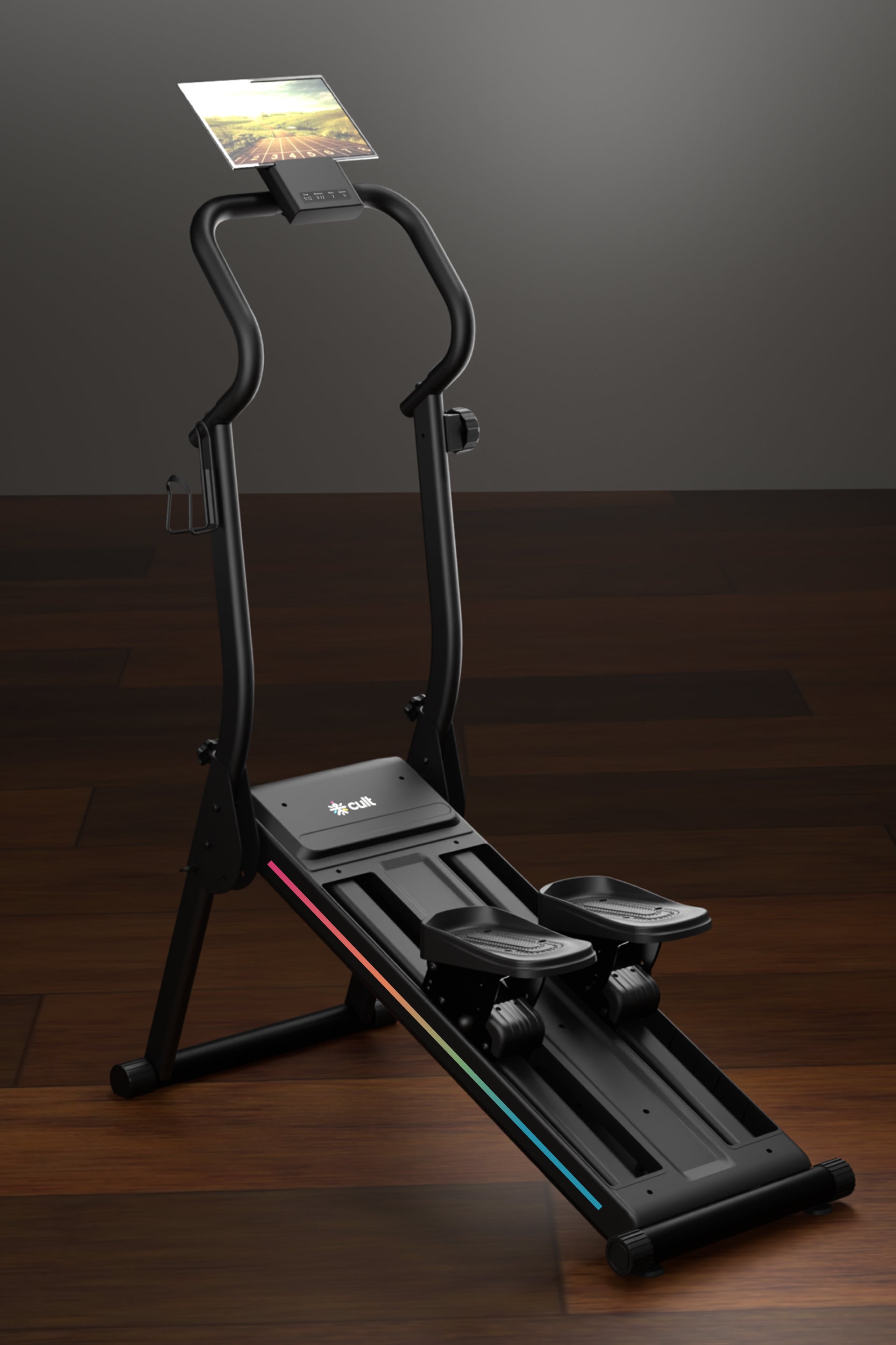 Cult Ever Climb Climber Machine | 150 kg Max Weight | 8-Level Magnetic Resistance | 3-Level Incline & Pedal Inclination | Foldable with Wheels | LED Display & Tablet Holder | Ideal for Home use (with 6 months extended warranty)