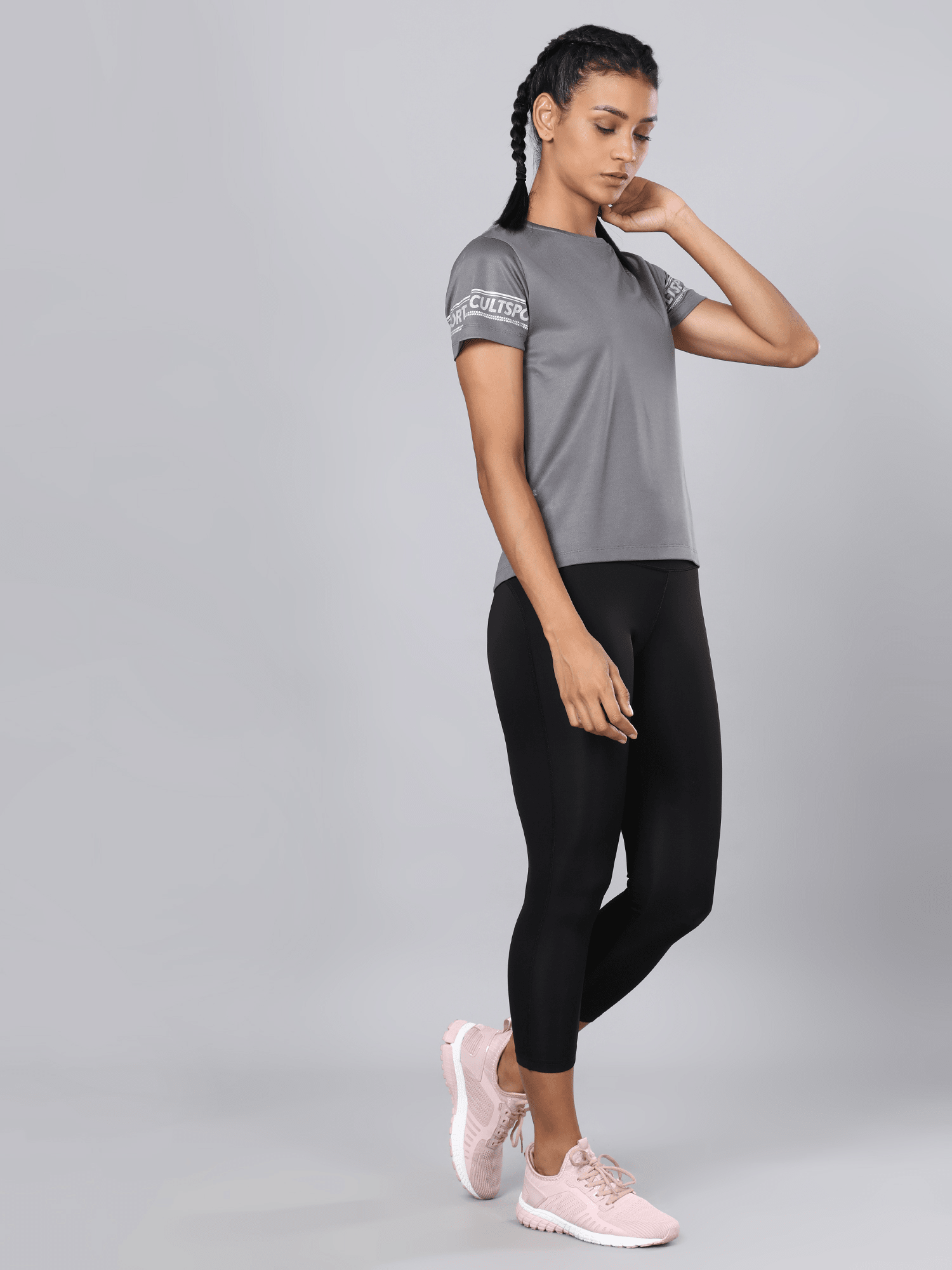 Code Hustle Grey Workout Tee