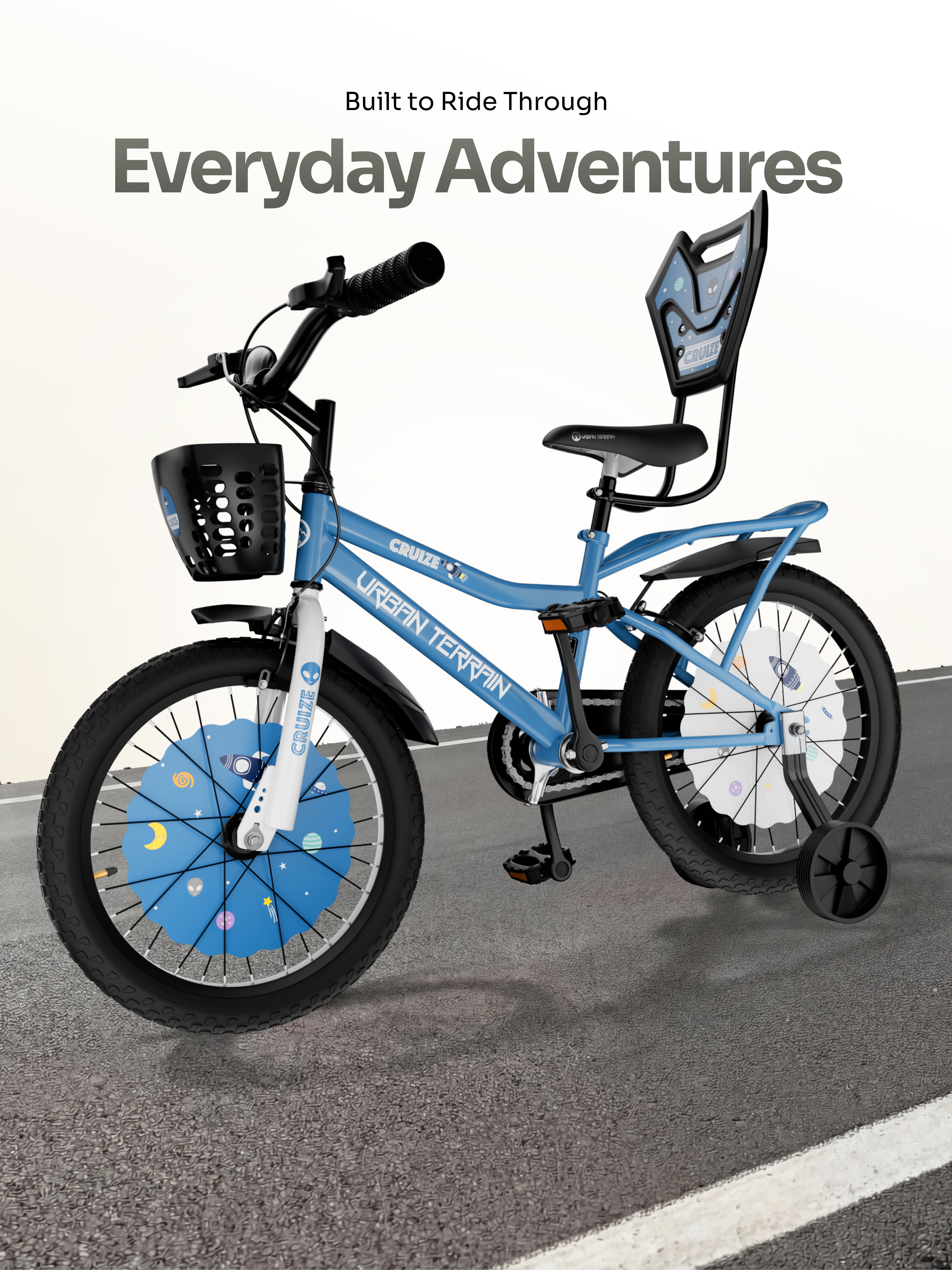 Urban Terrain Cruize 16T Single Speed Kids Cycle, Blue