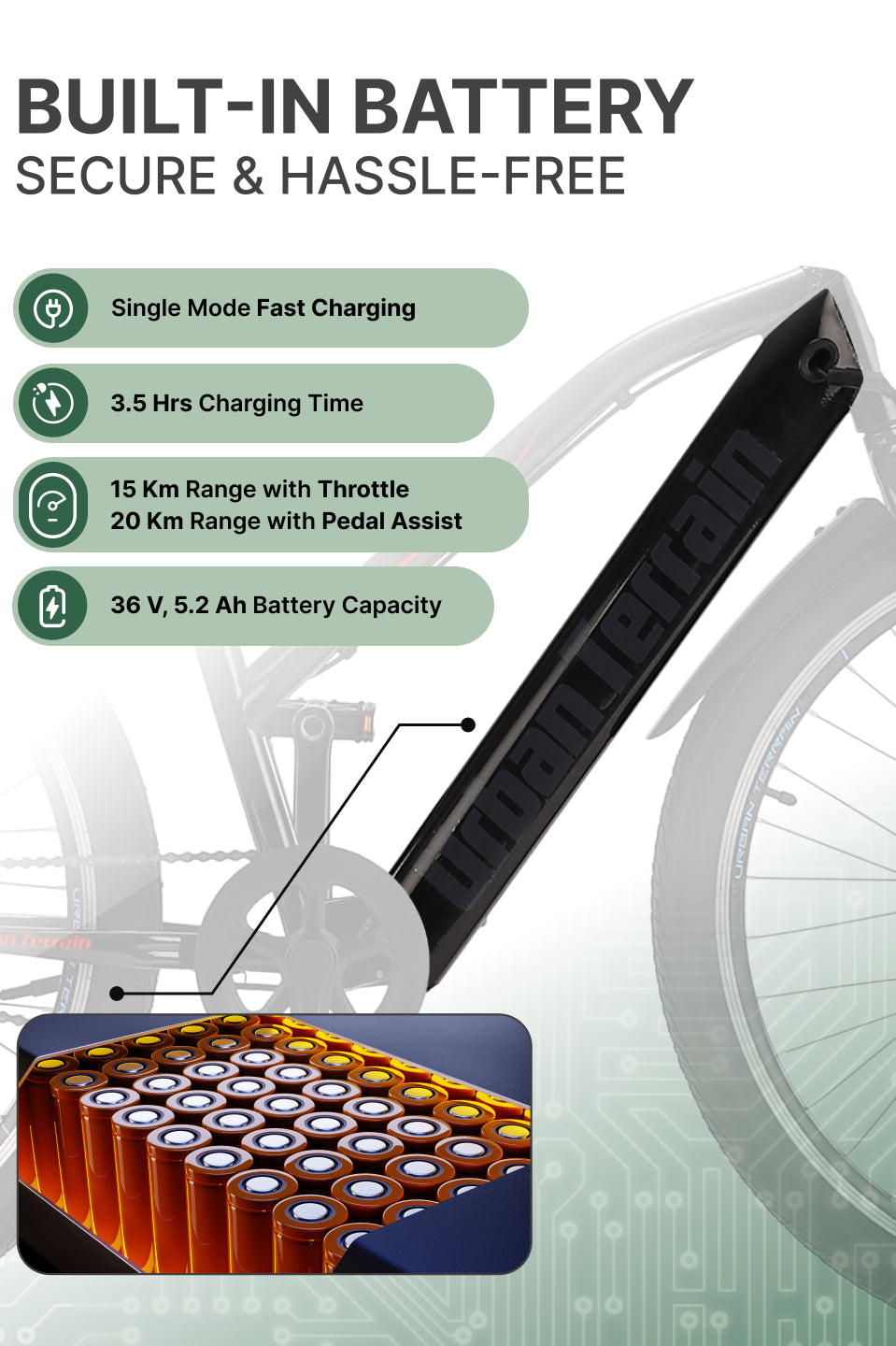 BOLTON27.5TBLACKGREY with 3.5 hrs Fast Charge, Cycling Event BLDC Motor 27.5 inches Single Speed Lithium-ion (Li-ion) Electric Cycle, Ideal for Unisex, 15+ Years