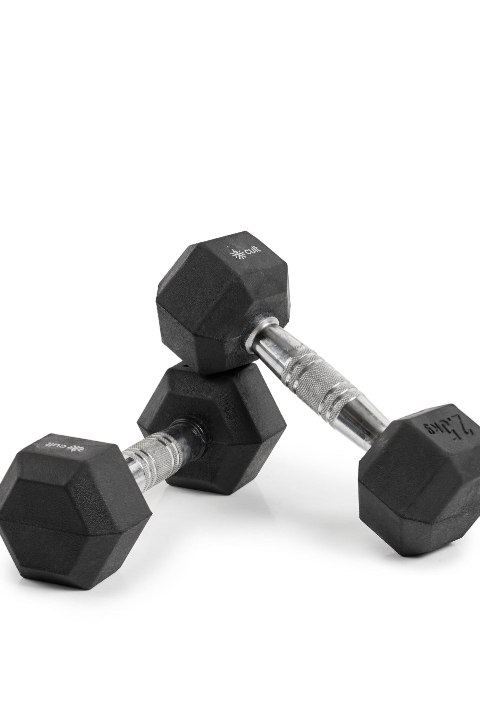 Cult 2.5Kg Hex Dumbbells For Home & Gym Exercises, Set of 2, (Black)