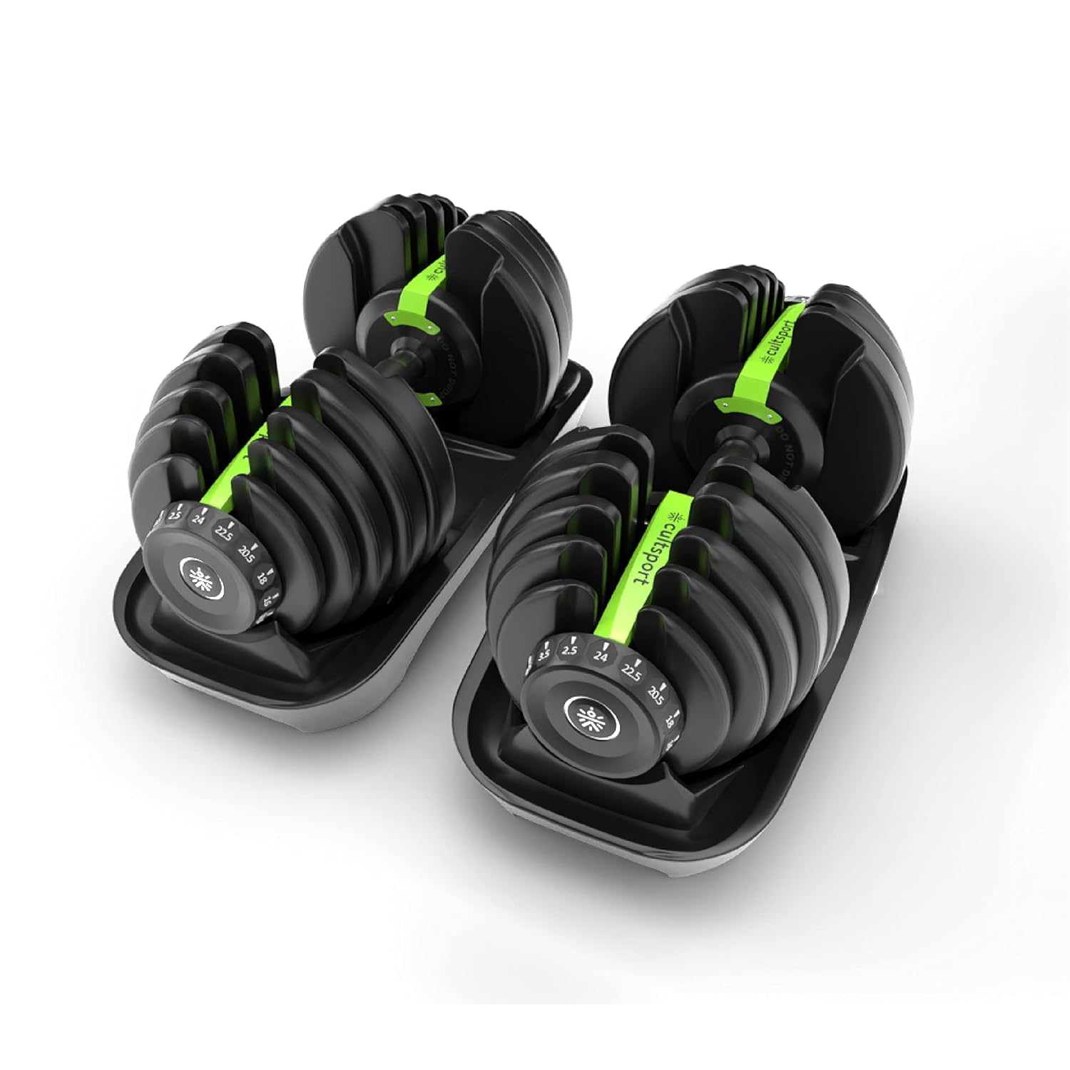 Cult 24x2 kg Compact Adjustable Dumbbells (2.5kg to 24kg), Easy Weight Change: 15-in-1 (Pair of 2-24Kg adjustable Dumbbells) (6 Months extended Warranty only on Cultstore.com)