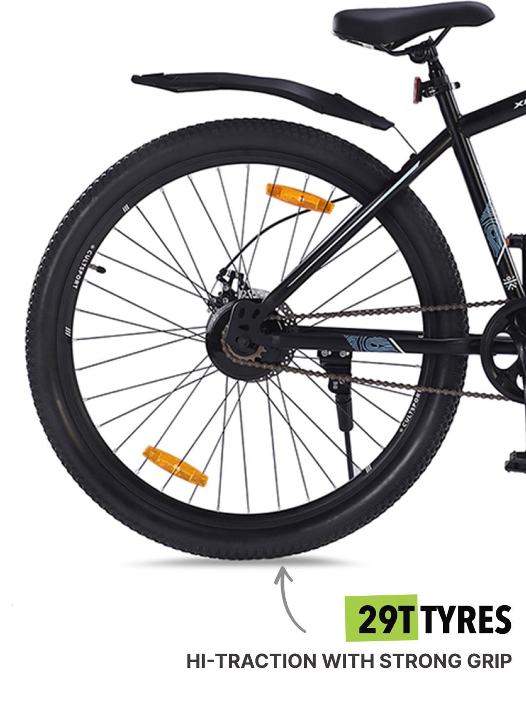 XENON29TBLACK Steel Single Speed 29 inch Mountain Cycle, Front Suspension and Double Wall Rim