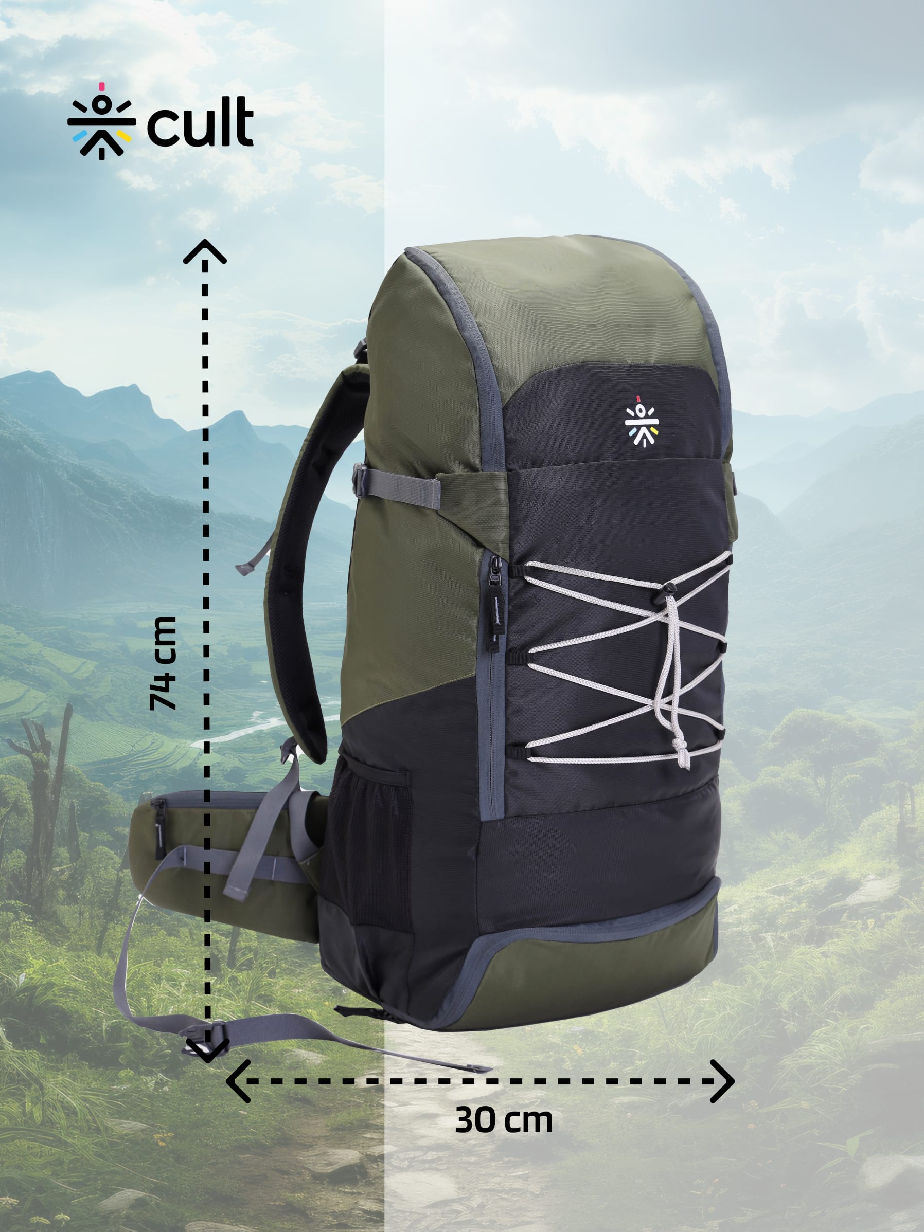 Travel Rucksack 65 L Green