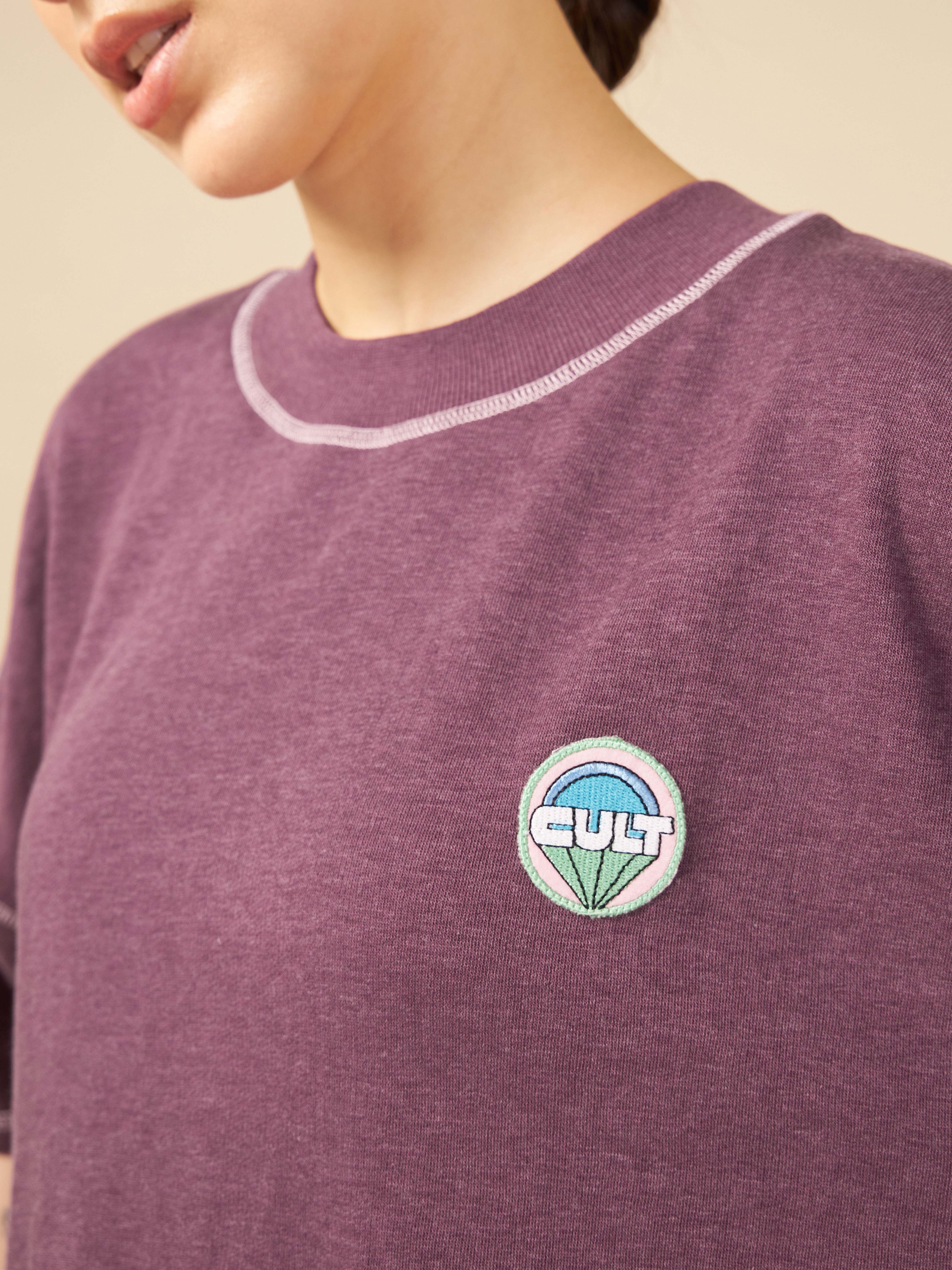 Women Maroon Cult Club Fan T-shirt