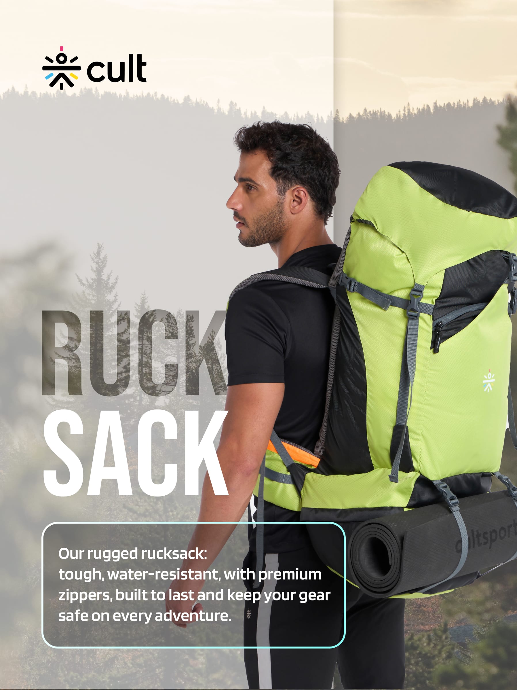 Travel Rucksack 75 L Green