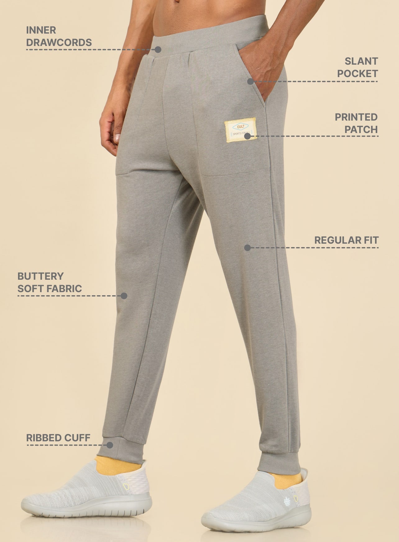 Men Grey Sports for all Joggers