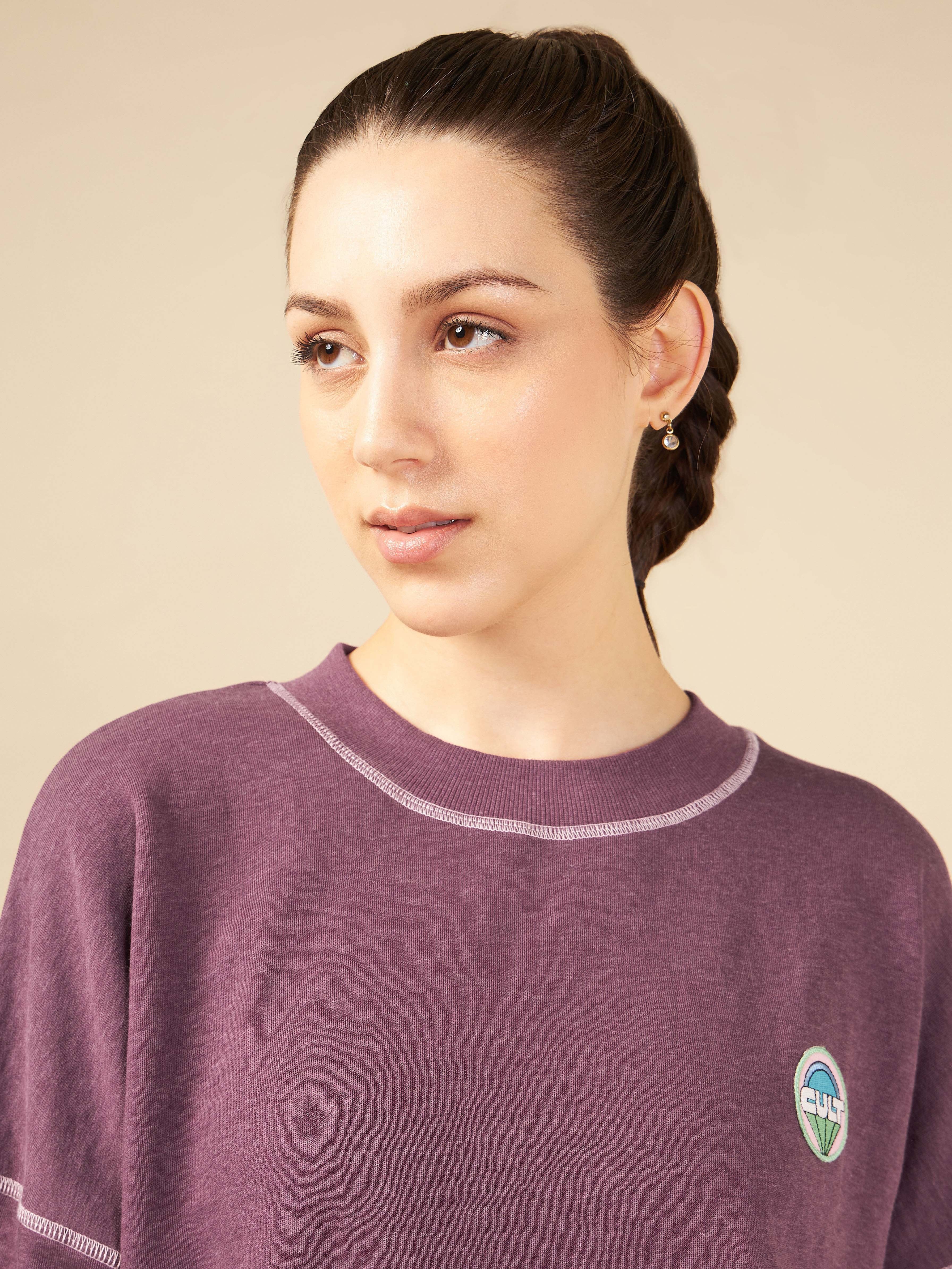 Women Maroon Cult Club Fan T-shirt