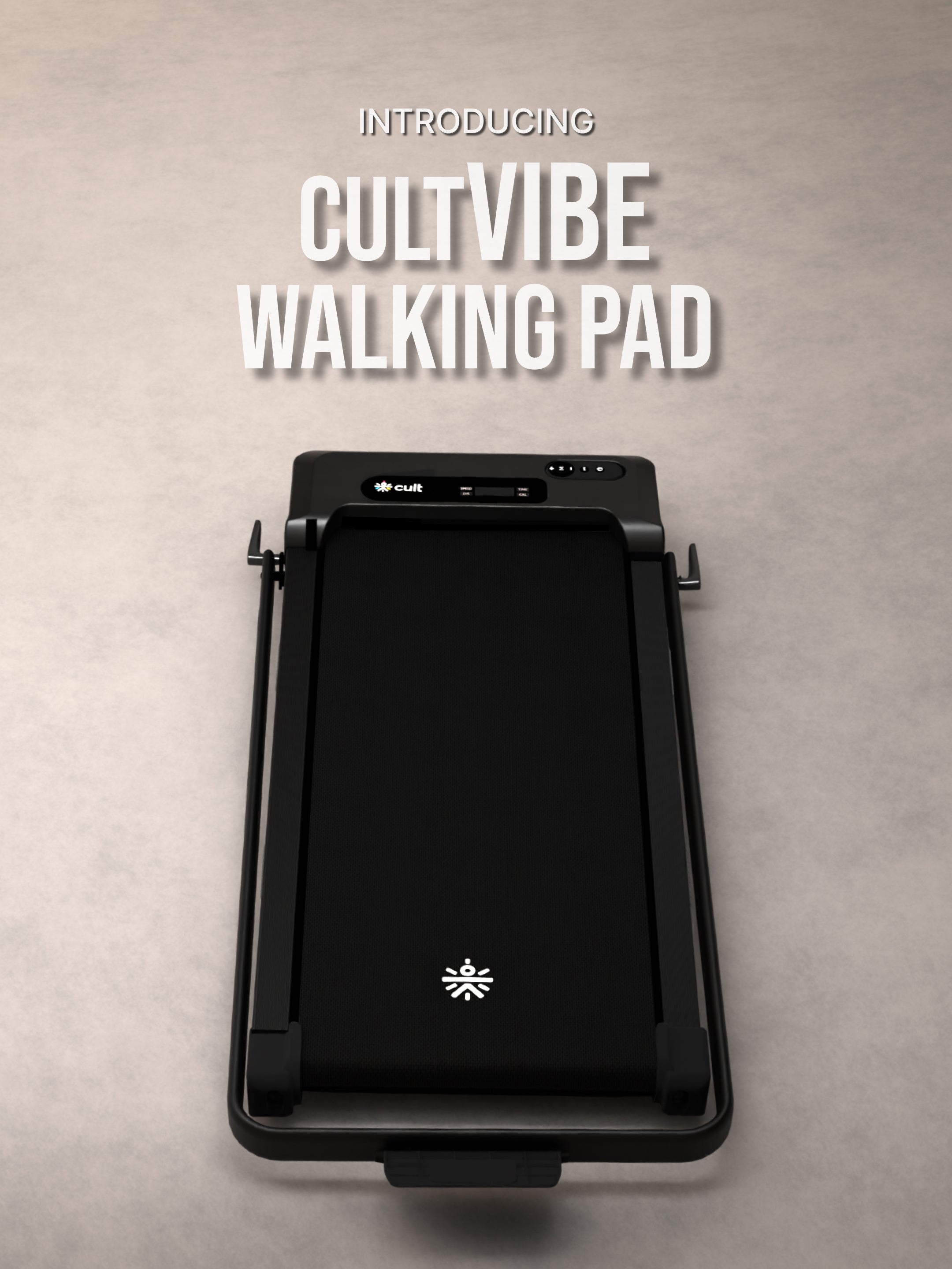 CultVibe 3-in-1 Walking Pad/Walk, Jog & Vibration | 4 HP BLDC Peak Motor | 150 Kg Max Load | 8 Vibration Modes | Remote Control & Tablet Holder | Treadmill for Home Use