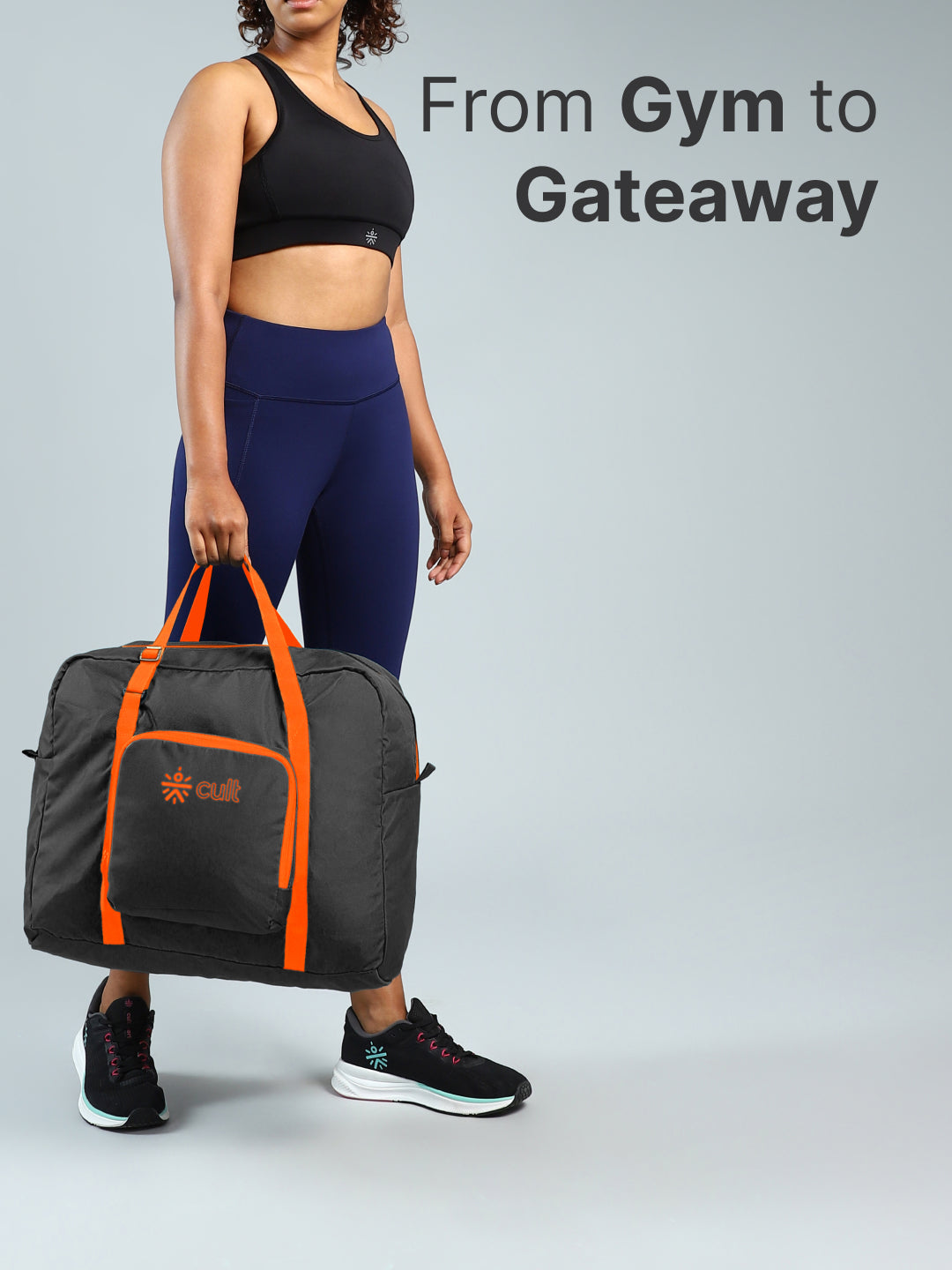 cult Foldable Duffle Bag 30L Grey