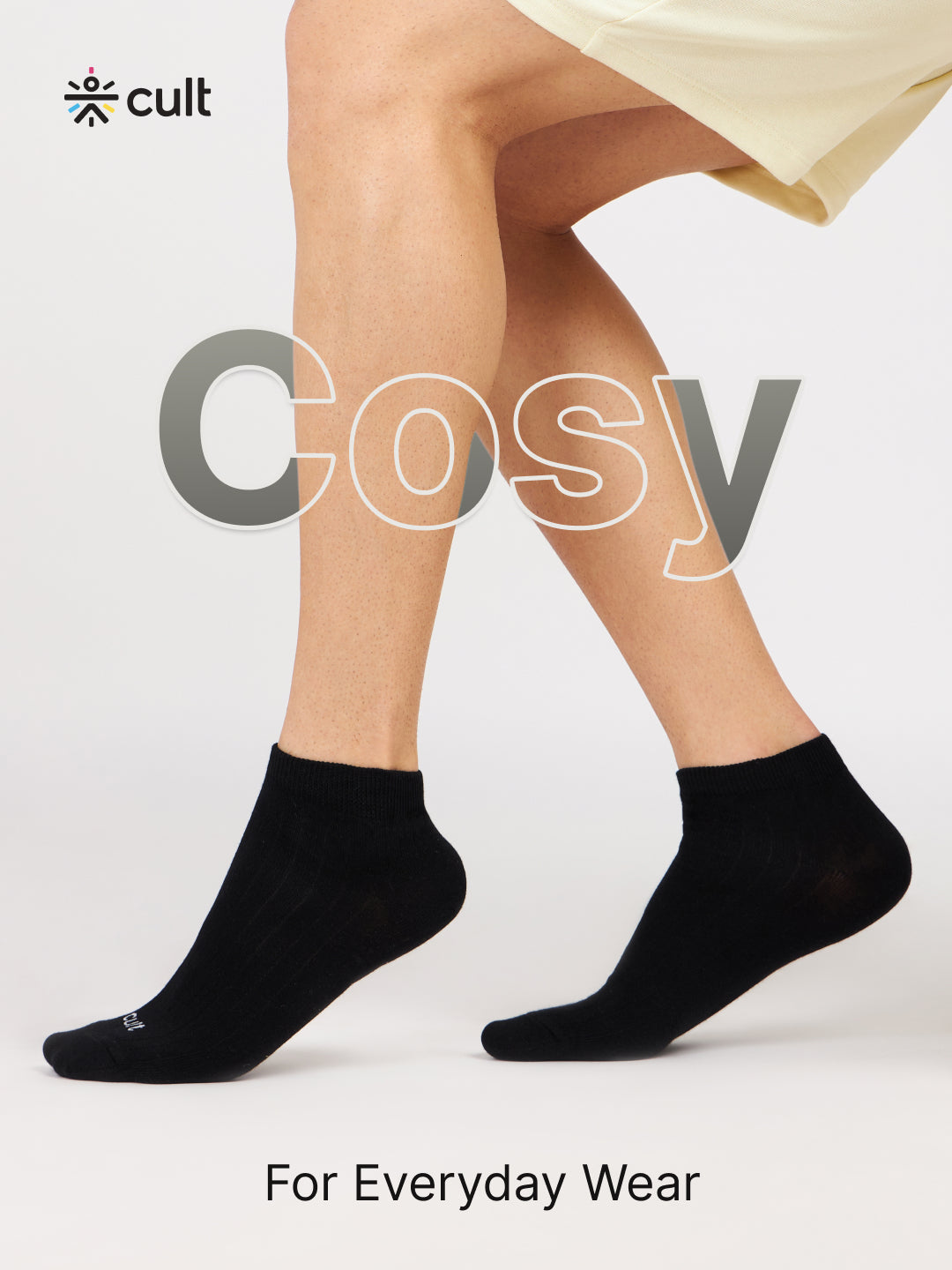 Casual Low Ankle Length Cotton Pack of 3 Socks Black Men