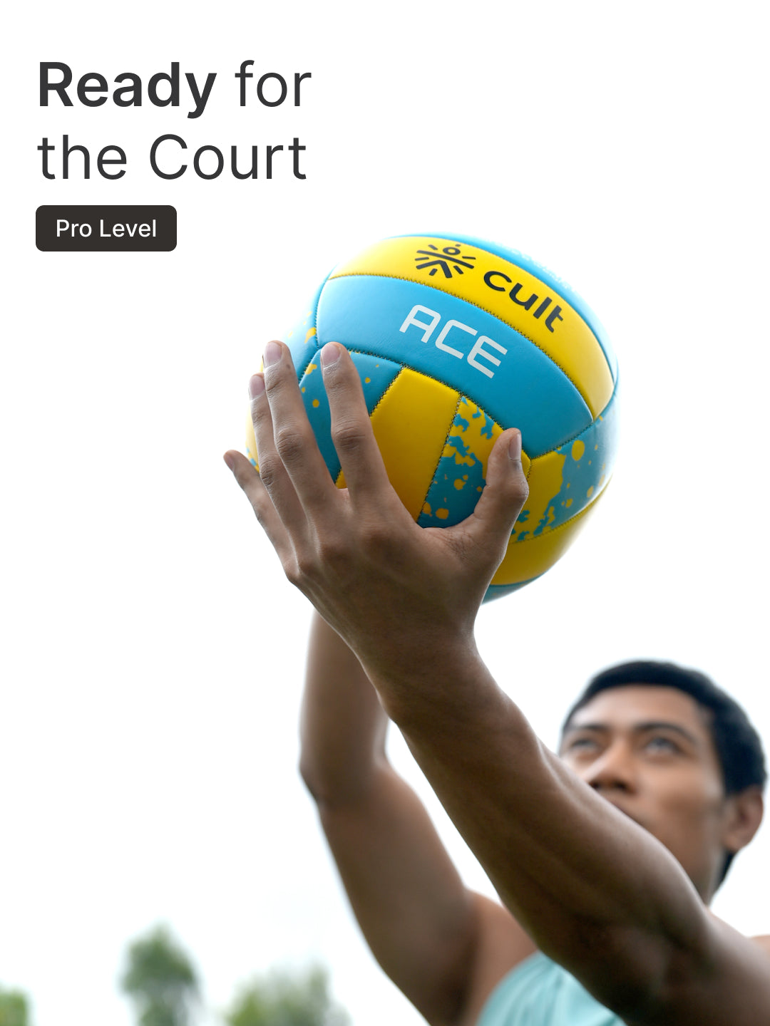 Cult Volleyball Combo – ACE Blue/Yellow + Ball Pump