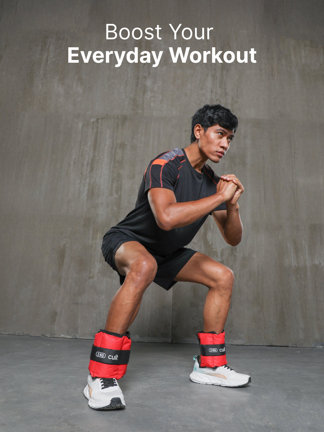 Ankle Weights 4 kg (2 kg Each Strap) Red – Strength Training, Running, Yoga & Home Workouts