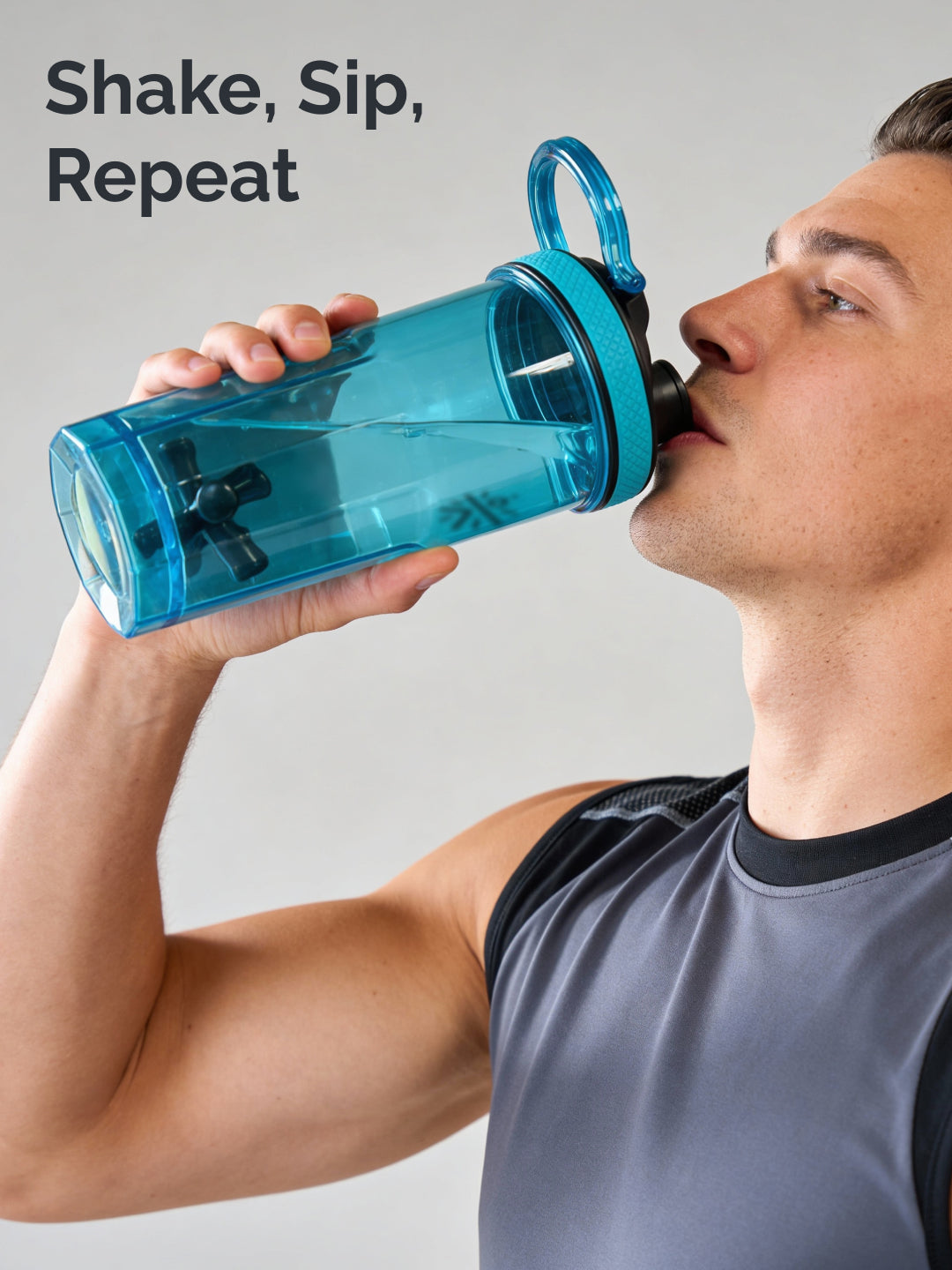 CULT FrostBlend Shaker Bottle, Premium Leak-Proof Multipurpose Shaker for Workout & Daily Use (Blue 600ml)