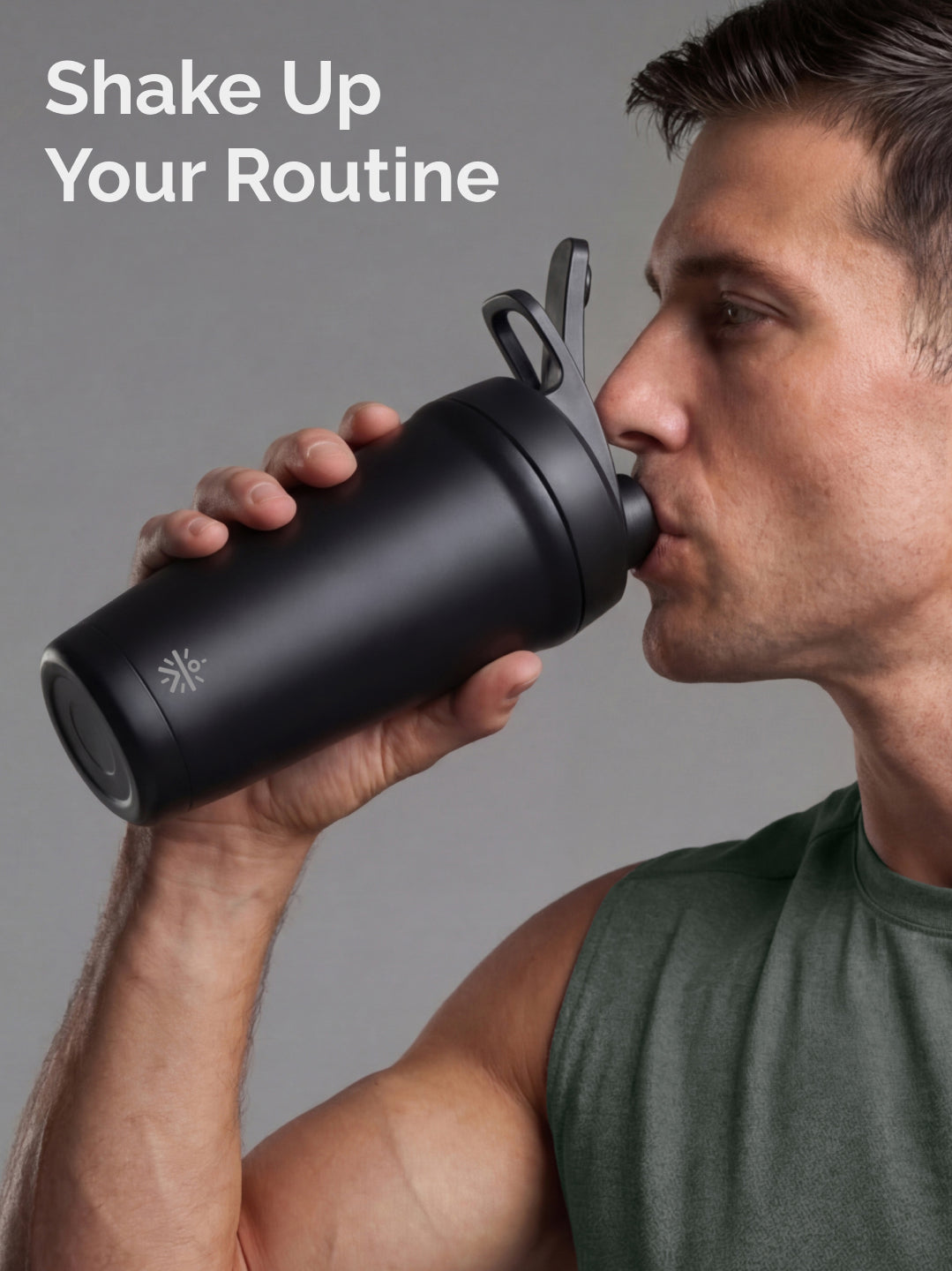 Cult Black Steel Shaker Bottle 700 ml with Bottom Opener – Leakproof & Built for Performance
