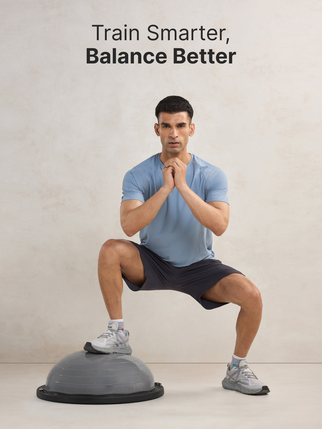 Cult Half Balance Ball Trainer for Full Body Workout with Pair of Resistance Bands and Pump | Anti-Slip Stability Ball| Core Strength, Balance, and Stability Training Equipment for Home Gym & Fitness Workouts