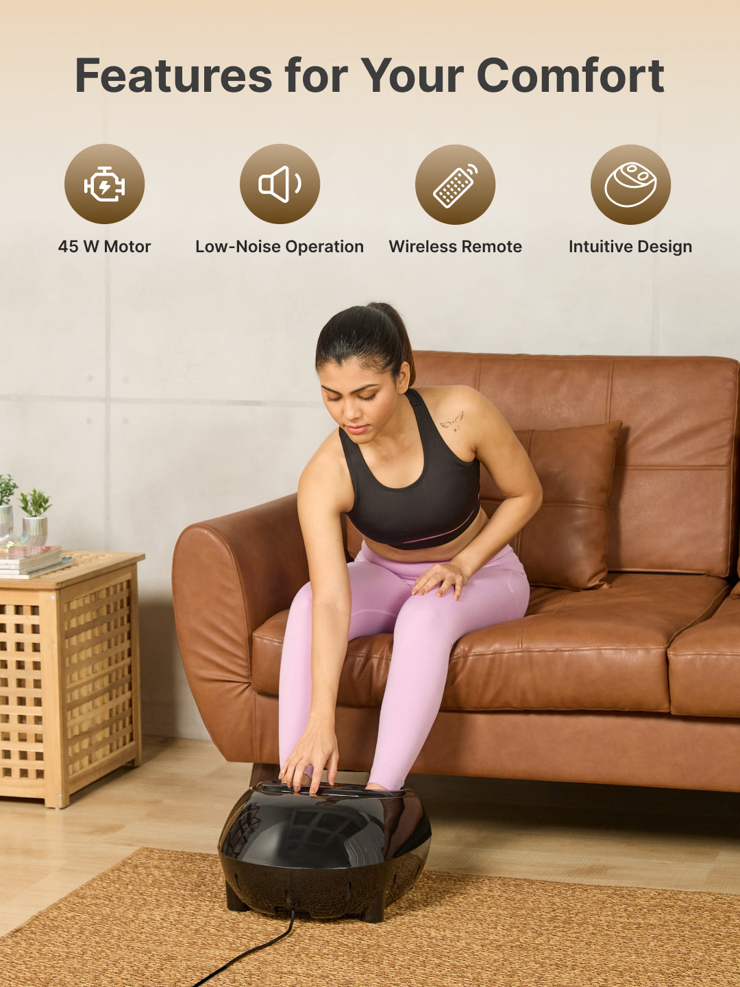 Cult Fitkit Pulse Foot massager with Air compression, Vibration & Shiatsu therapy, Pain Relief, Boost Blood Circulation