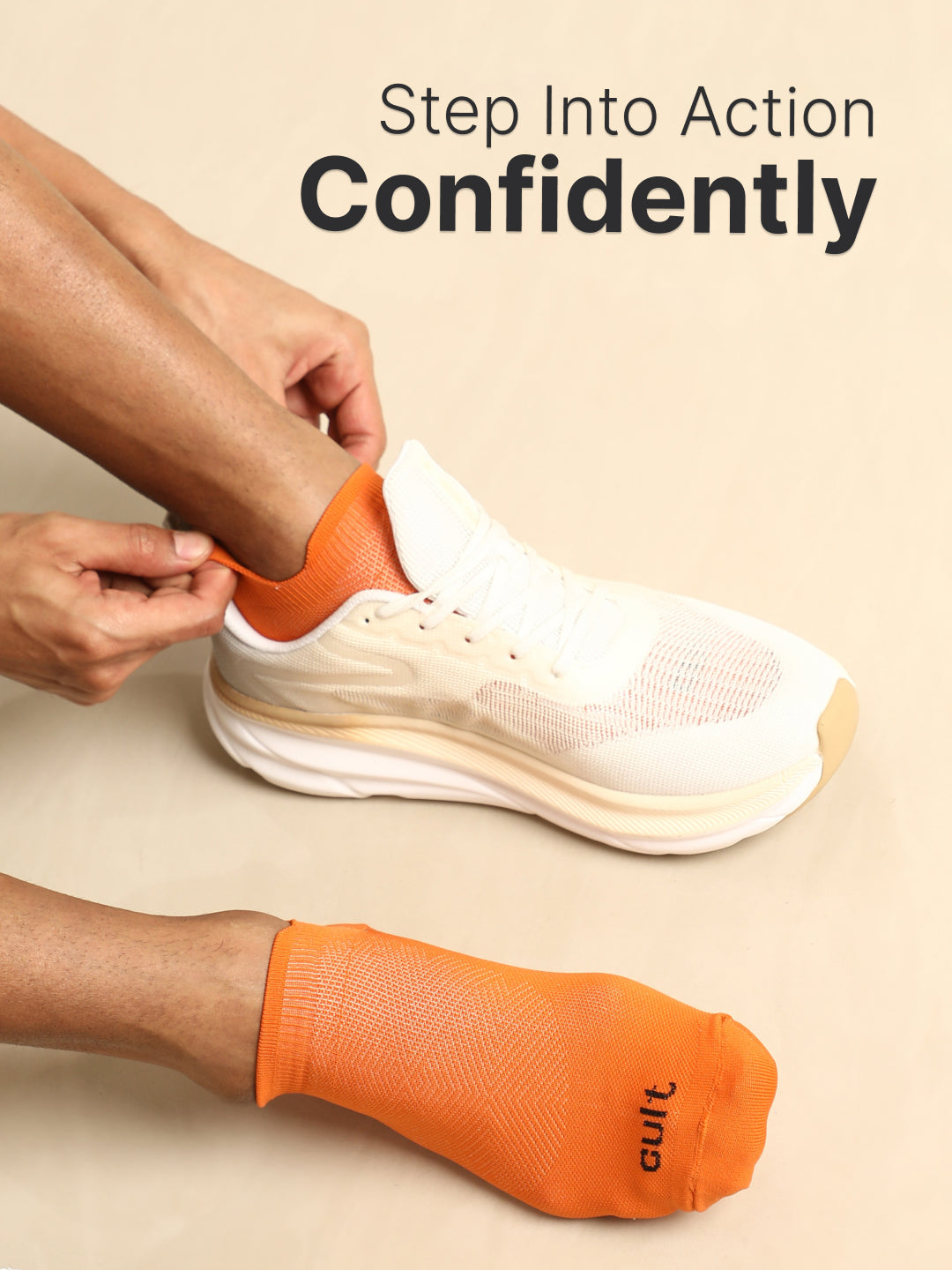 Sports Low Ankle Length Pack of 5 Orange,Navy,White,Blue & Black Men's Cotton Socks