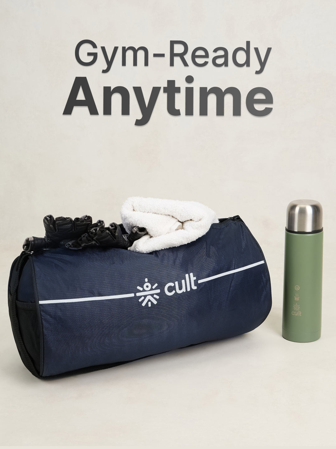 Duffle Bag Unisex Adjustable Strap Mesh pocket Gym & Sport Bag Blue 12 L