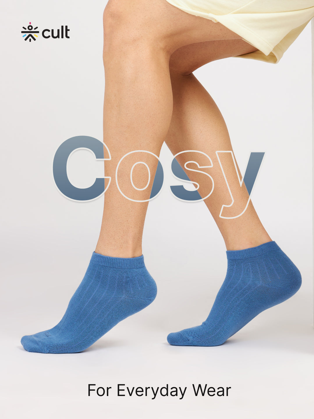 Sports Low Ankle Pack of 5 Navy,White,Grey,Powder Blue & Black Men's Cotton Socks