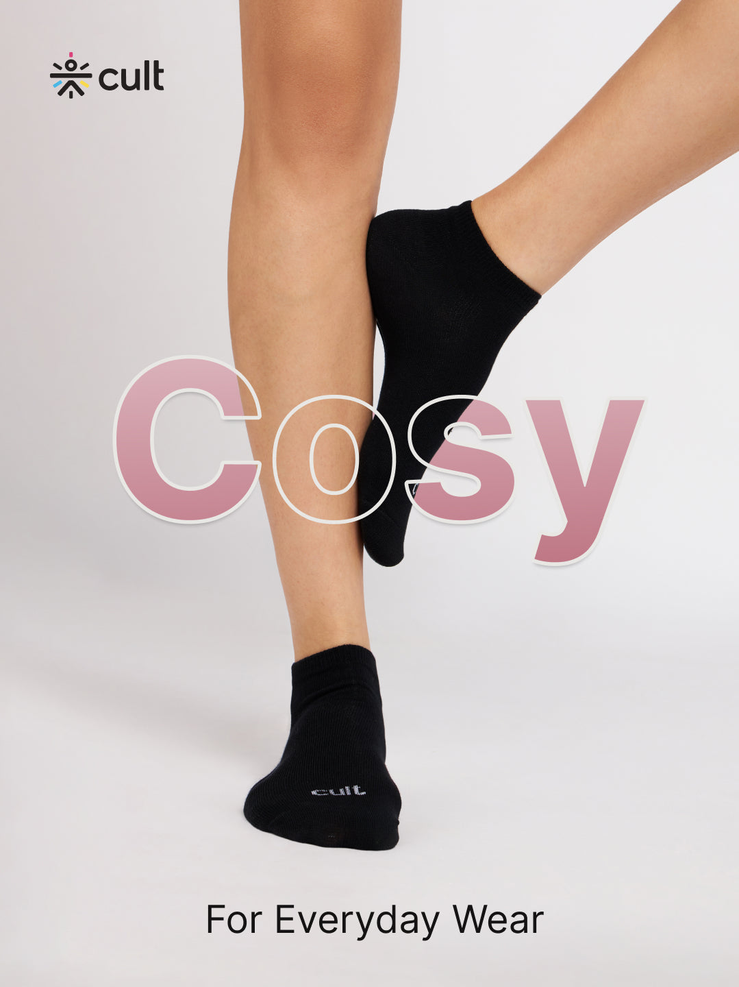 Casual Low Ankle Cotton White,Black & Grey Pack of 3 Women