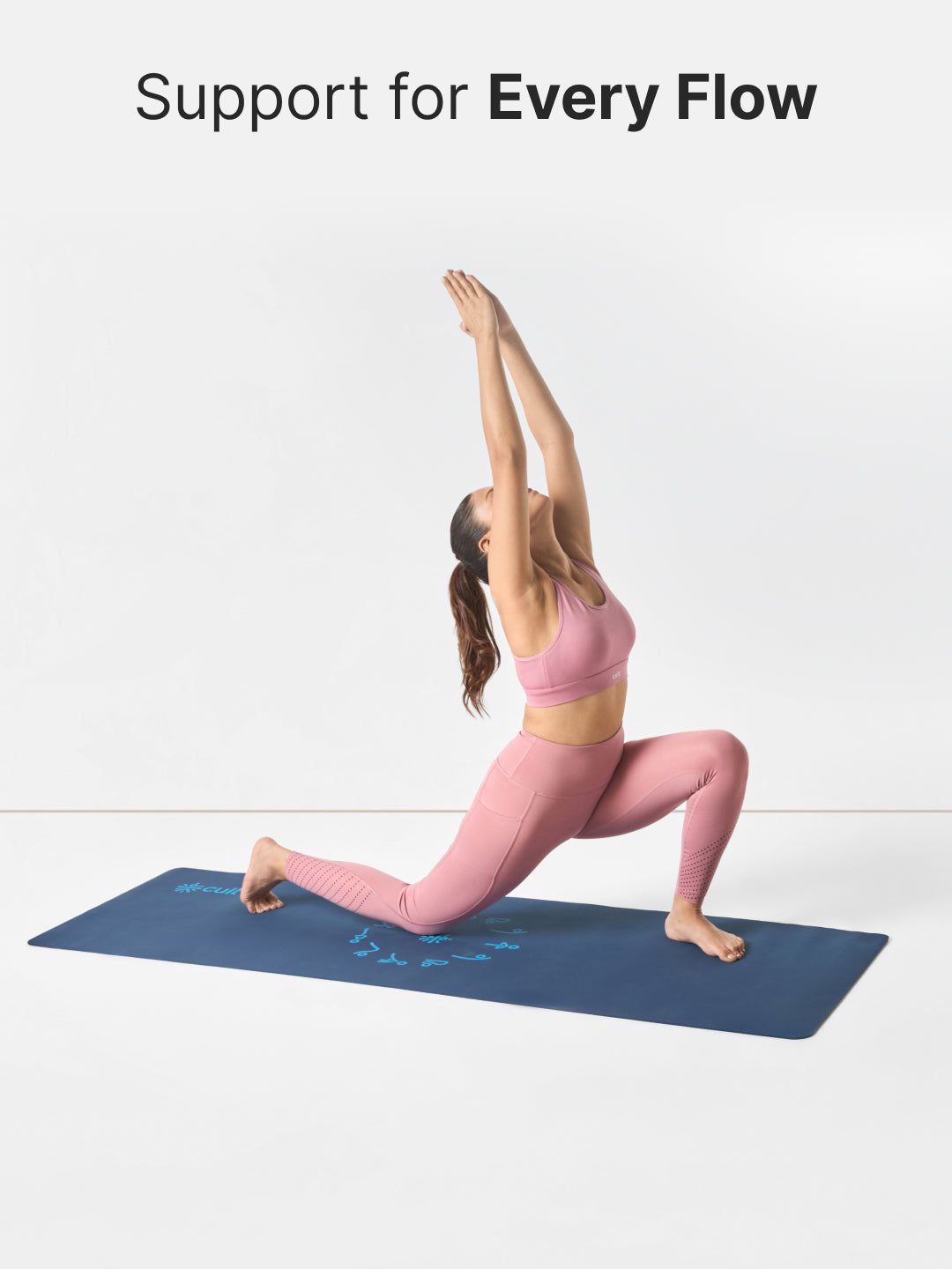 cult Aroma Infused TPE Yoga Mat 6 mm Anti Skid Non Slip Exercise Mat with Carry Bag for Yoga Workout Gym Blue