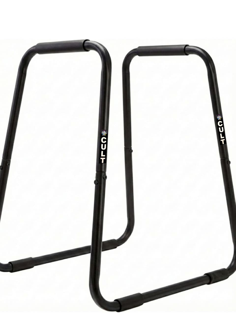 Cult Heavy-Duty Dip Bar for Strength Training | 150 kg Weight Capacity | Non-Slip handle Grips with Stable Leveling | Perfect for home Gym