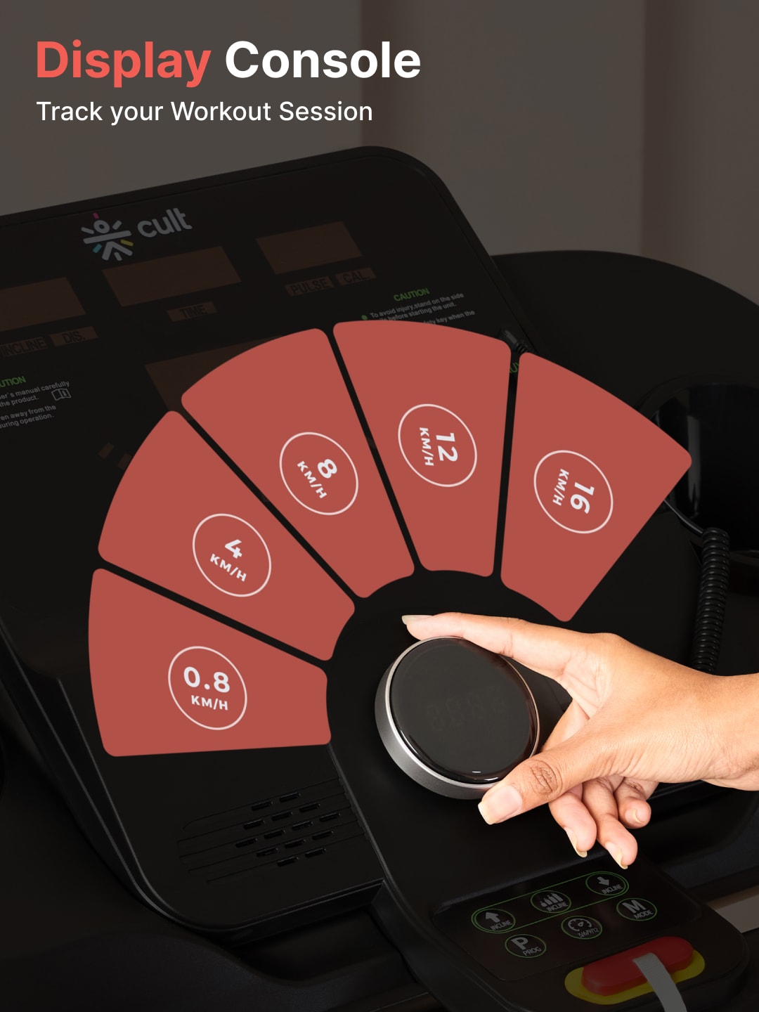 Cultrun M4.5 Multimode 4.5HP Peak Treadmill | 15-level Auto-Incline | Max Weight-120kg | Max Speed-16kmph (with 6 Months Extended Warranty)